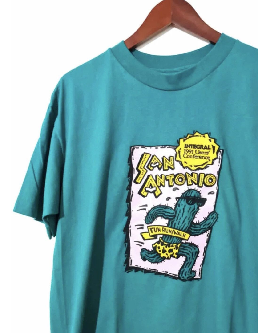 Vintage Hanes San antonio fun walk Vintage geek t shirt computers XL Size US XL / EU 56 / 4 - 3 Thumbnail