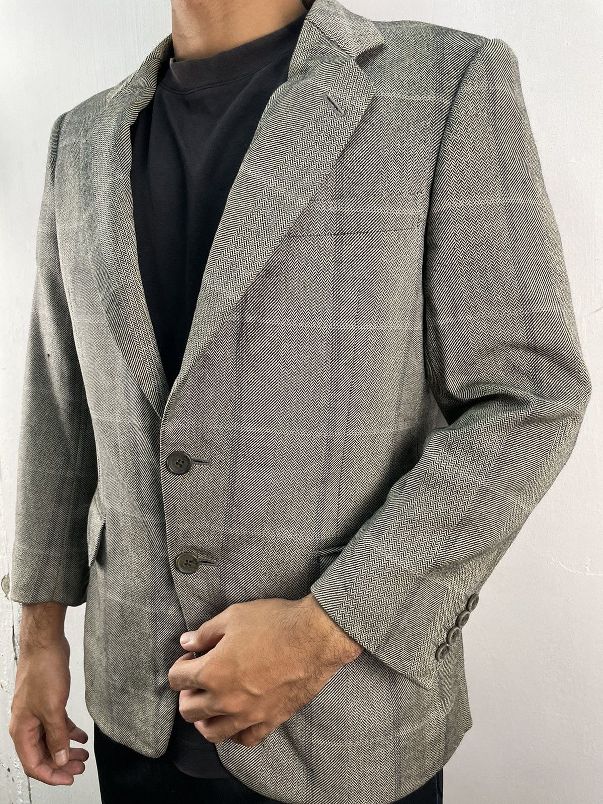 Burberry × Vintage Vintage burberrys blazer jacket coat checkered Size 38R - 2 Thumbnail