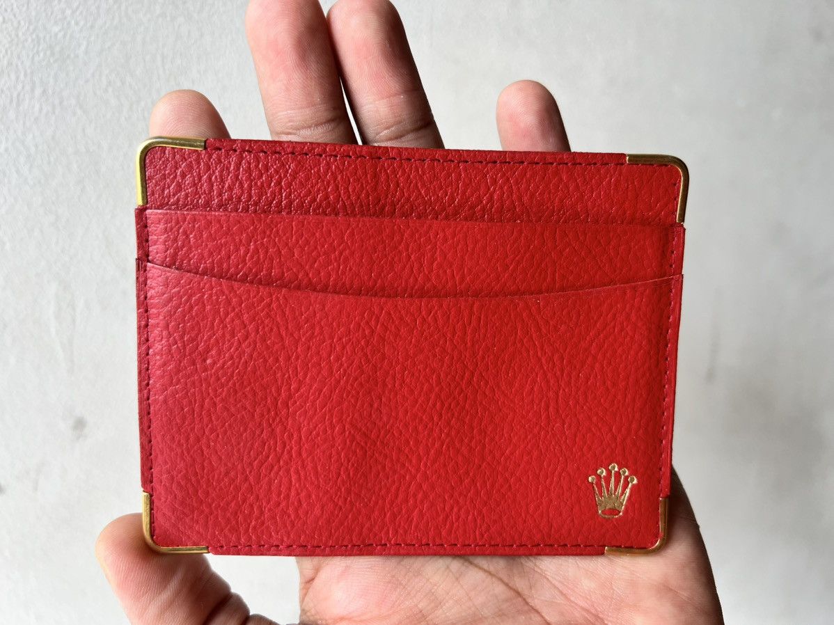 Rolex Rolex Document Holder-Card Red Leather Size ONE SIZE - 1 Thumbnail
