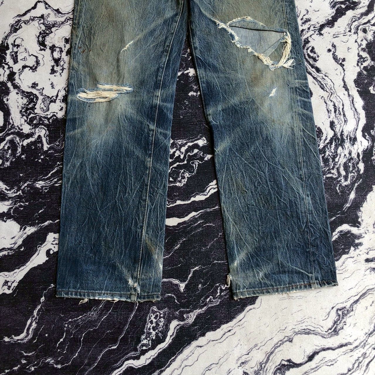 Levi's Vintage Clothing Vintage Levi’s 501 Big E Distressed Selvedge Denim Size US 32 / EU 48 - 3 Thumbnail