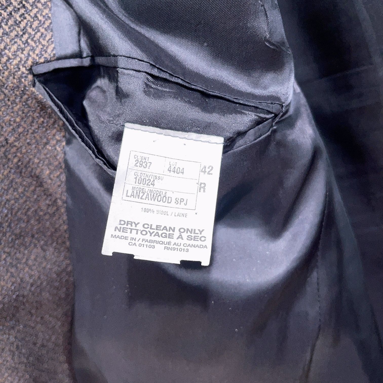 Jack Victor Jack Victor Wool Luxe Tweed Sport Coat Jacket Taupe Brown 42 Size 42R - 8 Thumbnail
