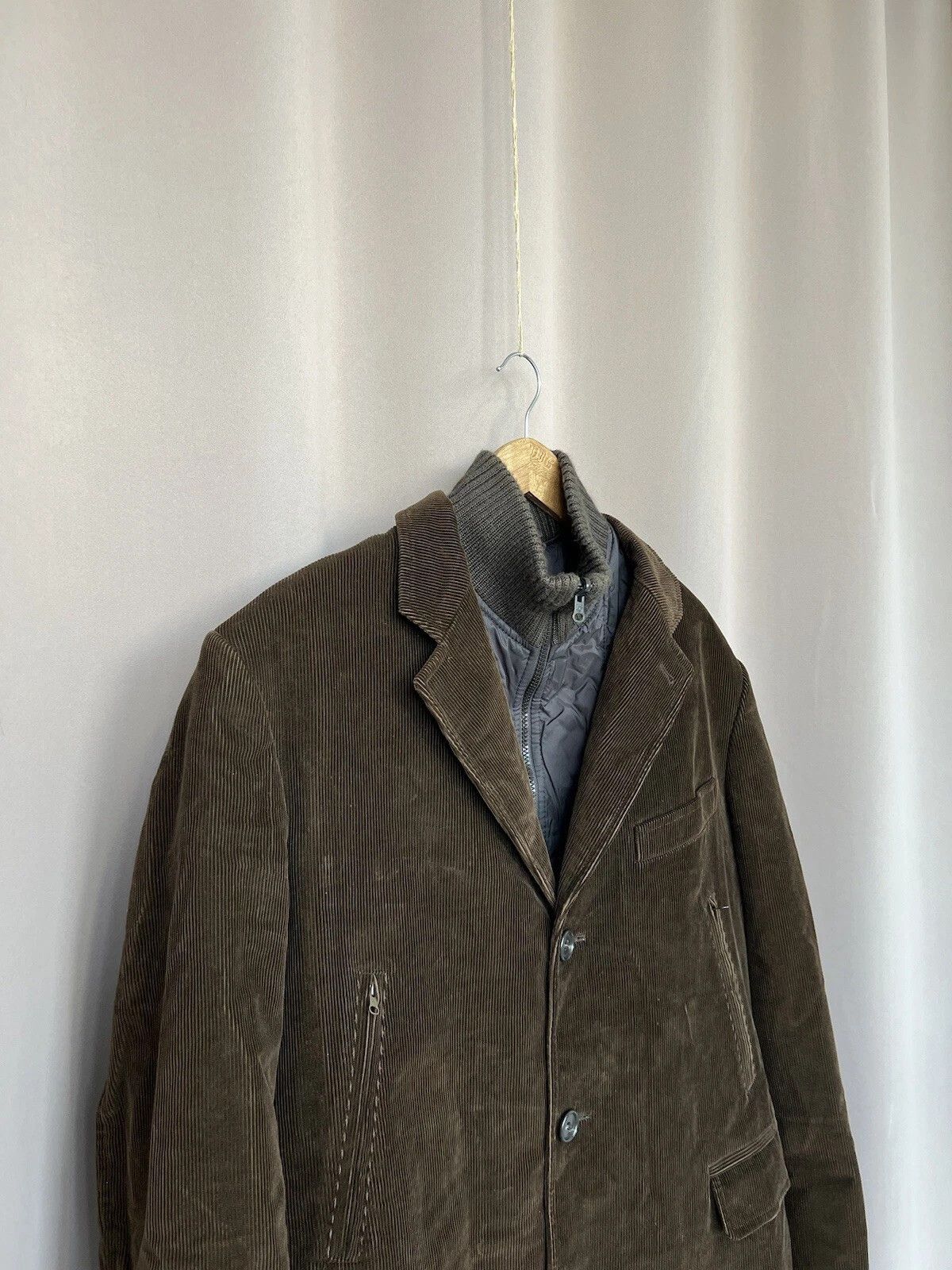 Fay Fay Double Coat Mens Size XL Velvet Button Jacket Vintage Size US XL / EU 56 / 4 - 3 Thumbnail