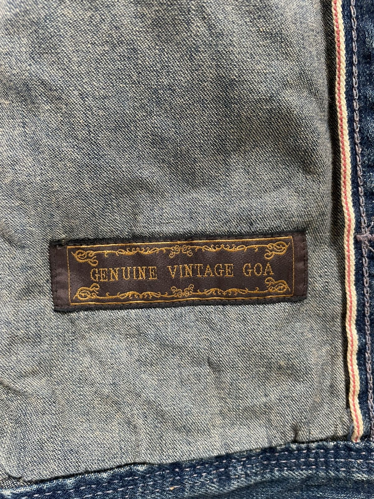 GOA GOA Selvedge Distressed Denim Jacket Hair on Hide Patch Size US M / EU 48-50 / 2 - 12 Thumbnail