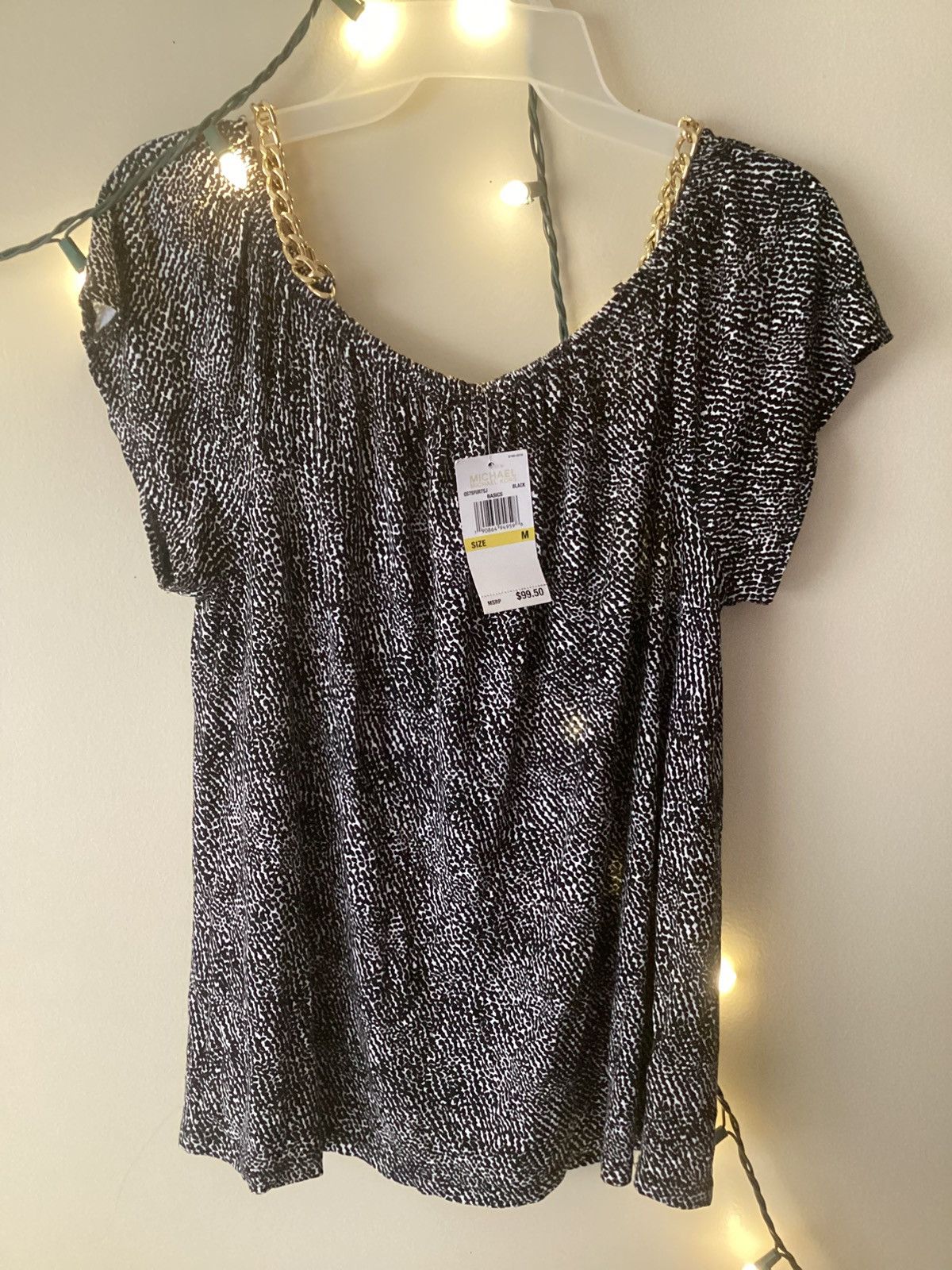 Michael Kors Michael Kors Gold Chain Strap Blouse Size M / US 6-8 / IT 42-44 - 1 Thumbnail