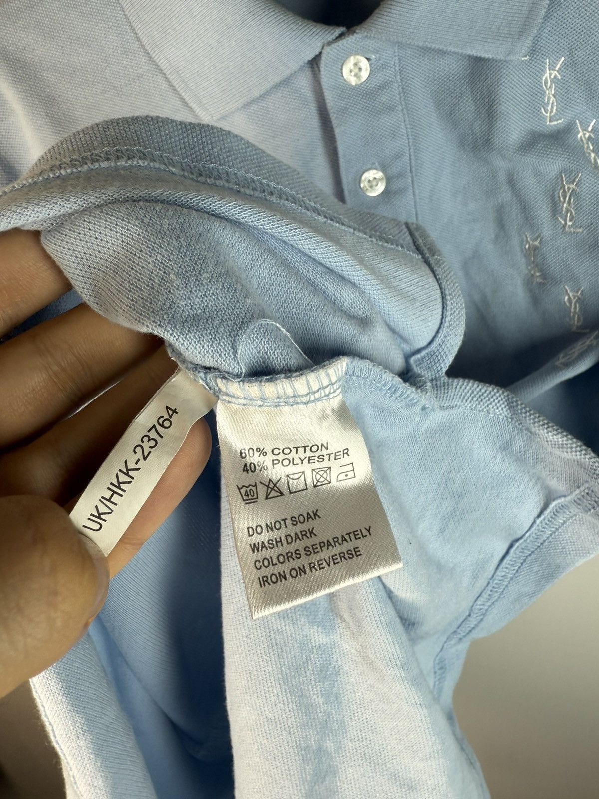 Yves Saint Laurent Monogram YSL Polo Blue YSL T-shirt YSL Shirt Size US L / EU 52-54 / 3 - 6 Thumbnail