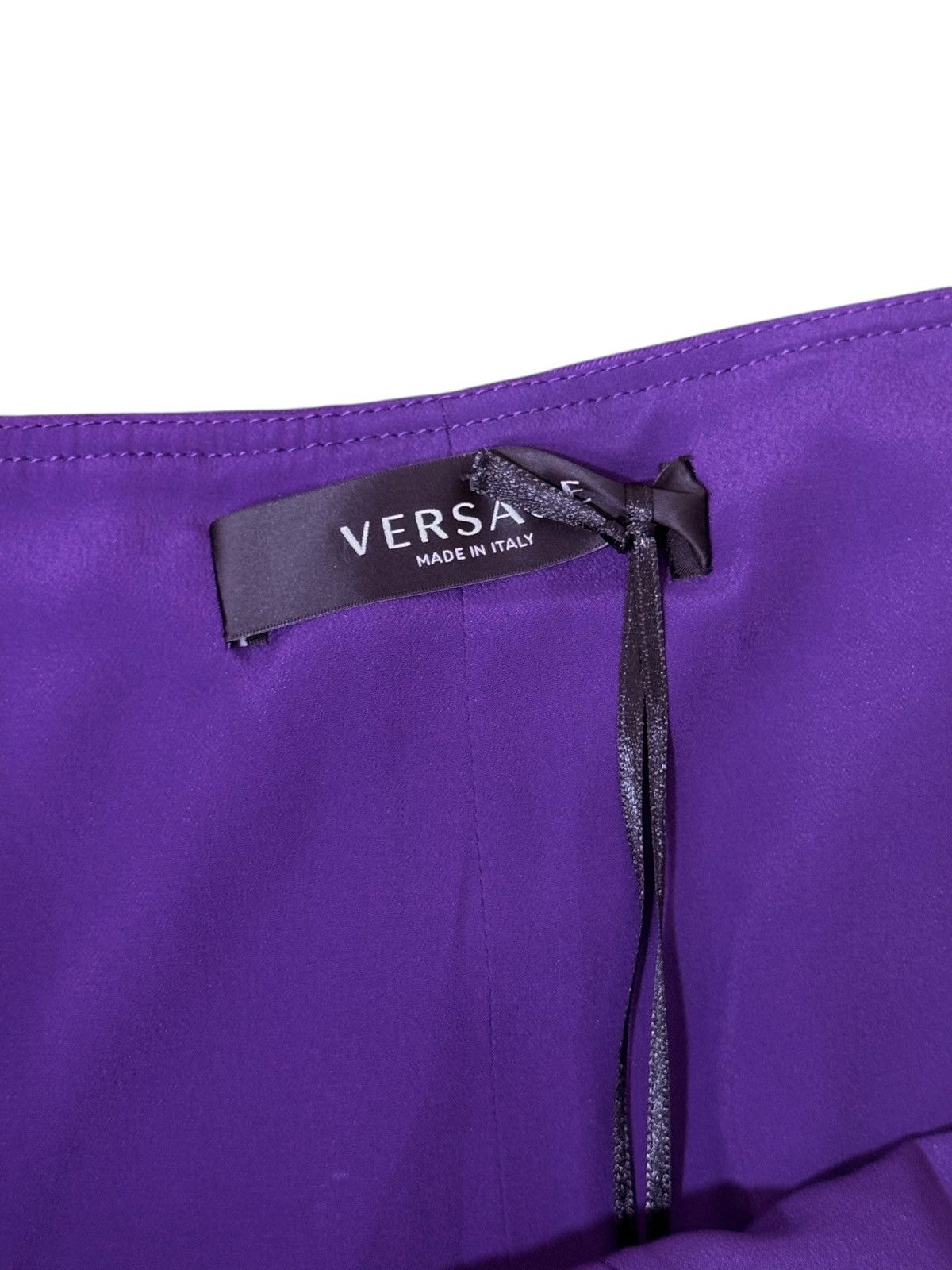 Versace Versace Purple Viscose Skirt Medusa Zip Made in Italy Size 34" / US 12 / IT 48 - 5 Thumbnail