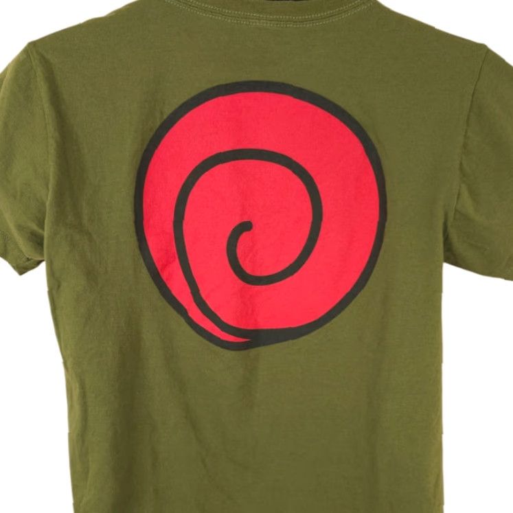 Vintage Naruto Shippuden T Shirt Mens Size Medium Green Uzumaki Clan Japanese Manga Anime Size US M / EU 48-50 / 2 - 2 Thumbnail