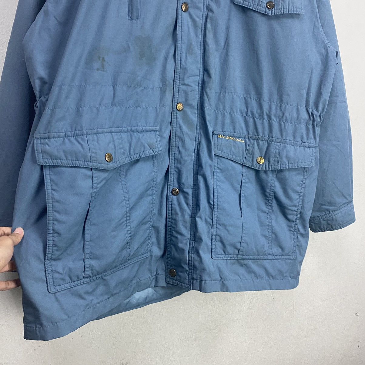 Balenciaga × Vintage VINTAGE‼️Balenciaga Paris Hooded Parka Jacket Size US XL / EU 56 / 4 - 6 Thumbnail