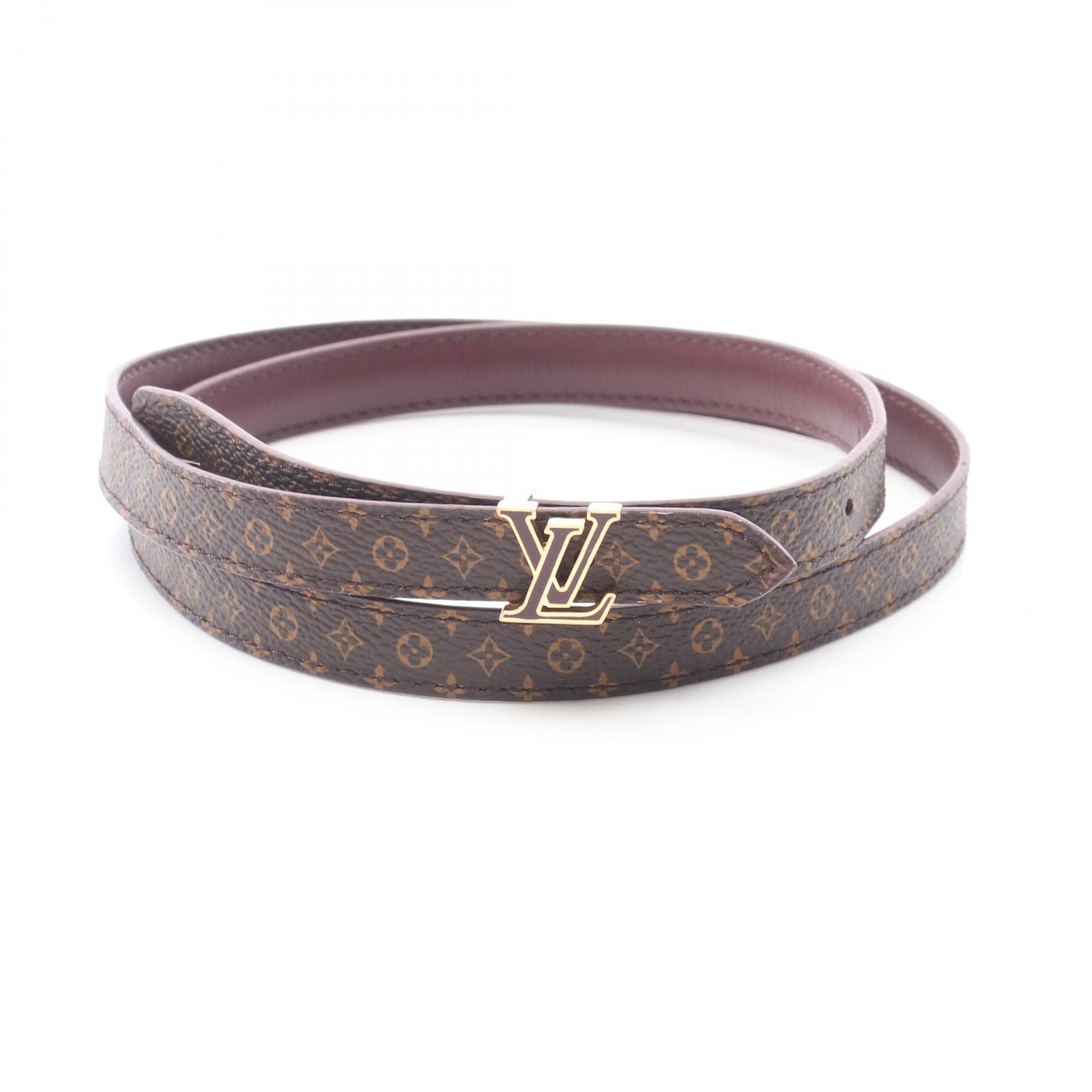 Louis Vuitton Louis Vuitton Louis Vuitton Mini LV Enamel Leather PVC Belt Textile Belt M8866 DUTY FREE for USA Size ONE SIZE - 1 Thumbnail