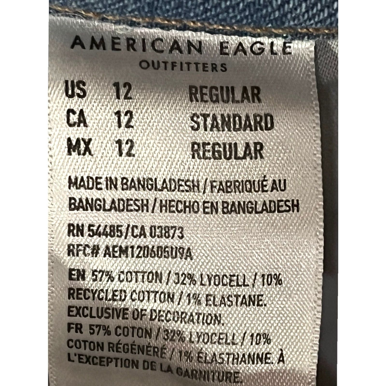 American Eagle Outfitters American Eagle Low Rise Raw Hem Skinny Kick Flare Denim Jeans Women Blue Size 12 Size 34" / US 12 / IT 48 - 7 Thumbnail