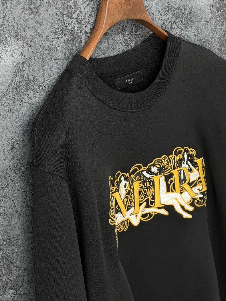 Amiri Amiri Letter Embroidered Cotton Sweatshirt Size US L / EU 52-54 / 3 - 5 Thumbnail