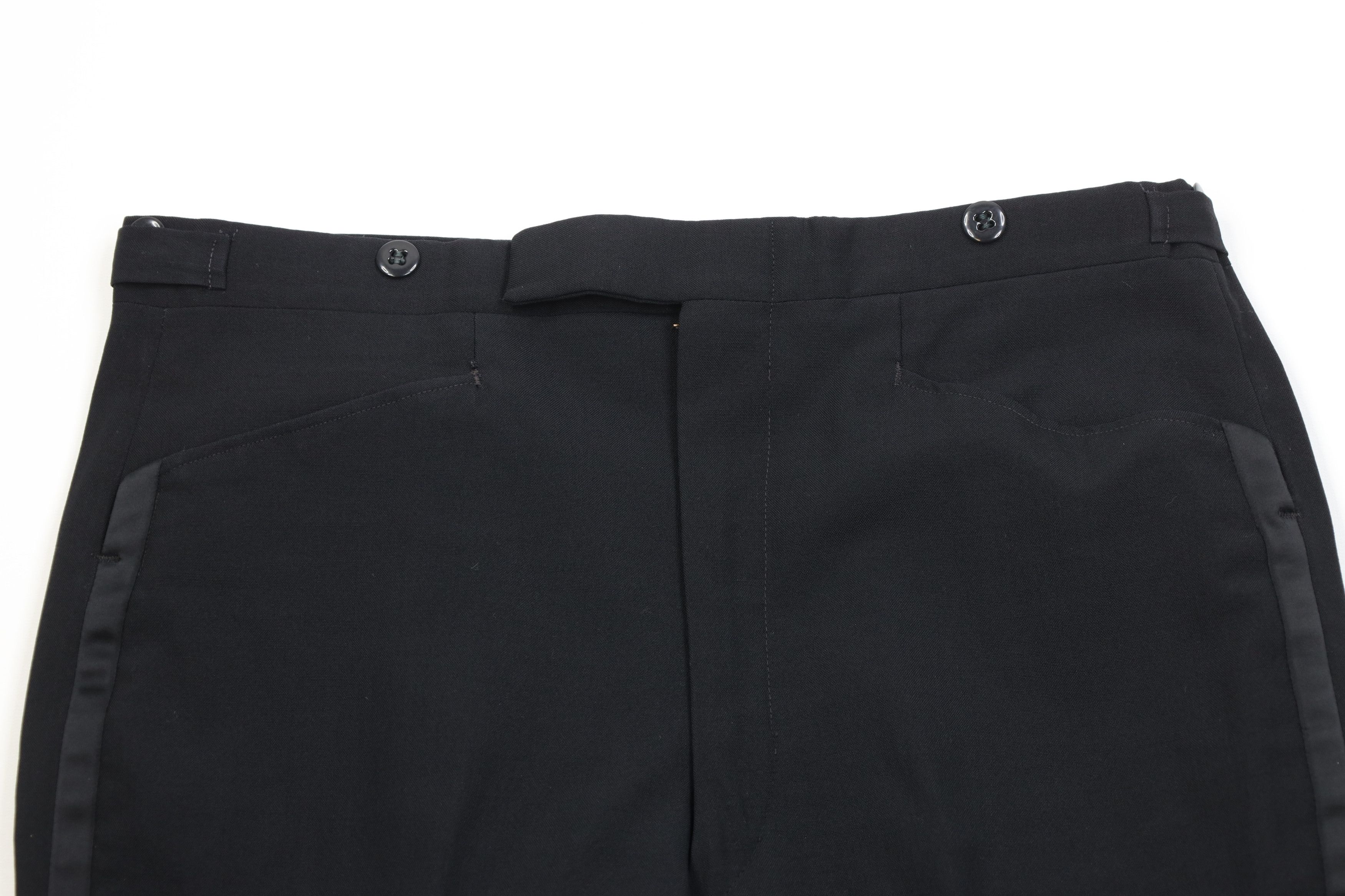 Vintage Vintage 60s 70s Streetwear Wool Flared Tuxedo Pants USA Size US 34 / EU 50 - 2 Thumbnail