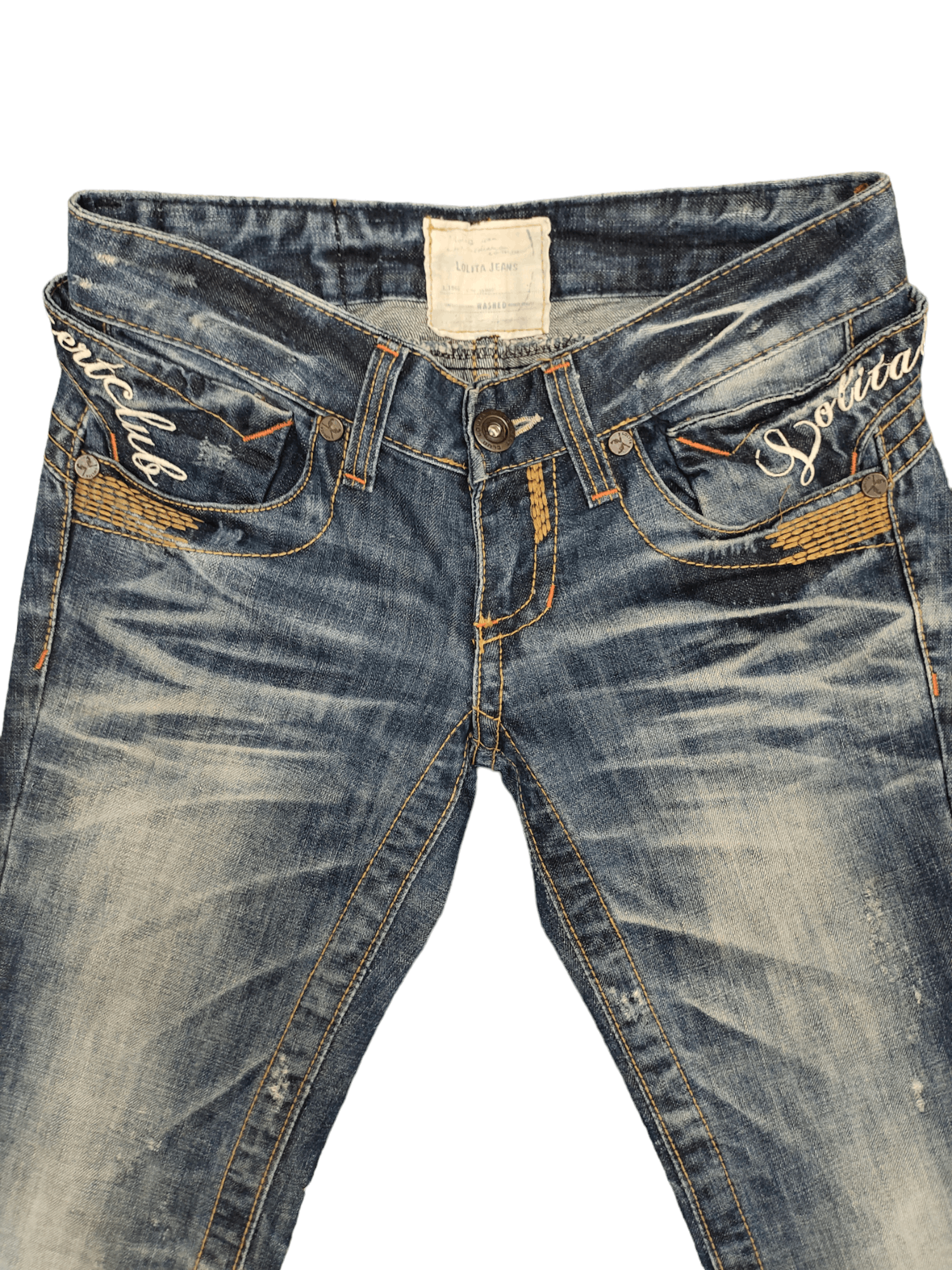 If Six Was Nine Flare Jeans Lolita Clawmark Distressed Denim Boot Cut Size US 27 - 17 Thumbnail