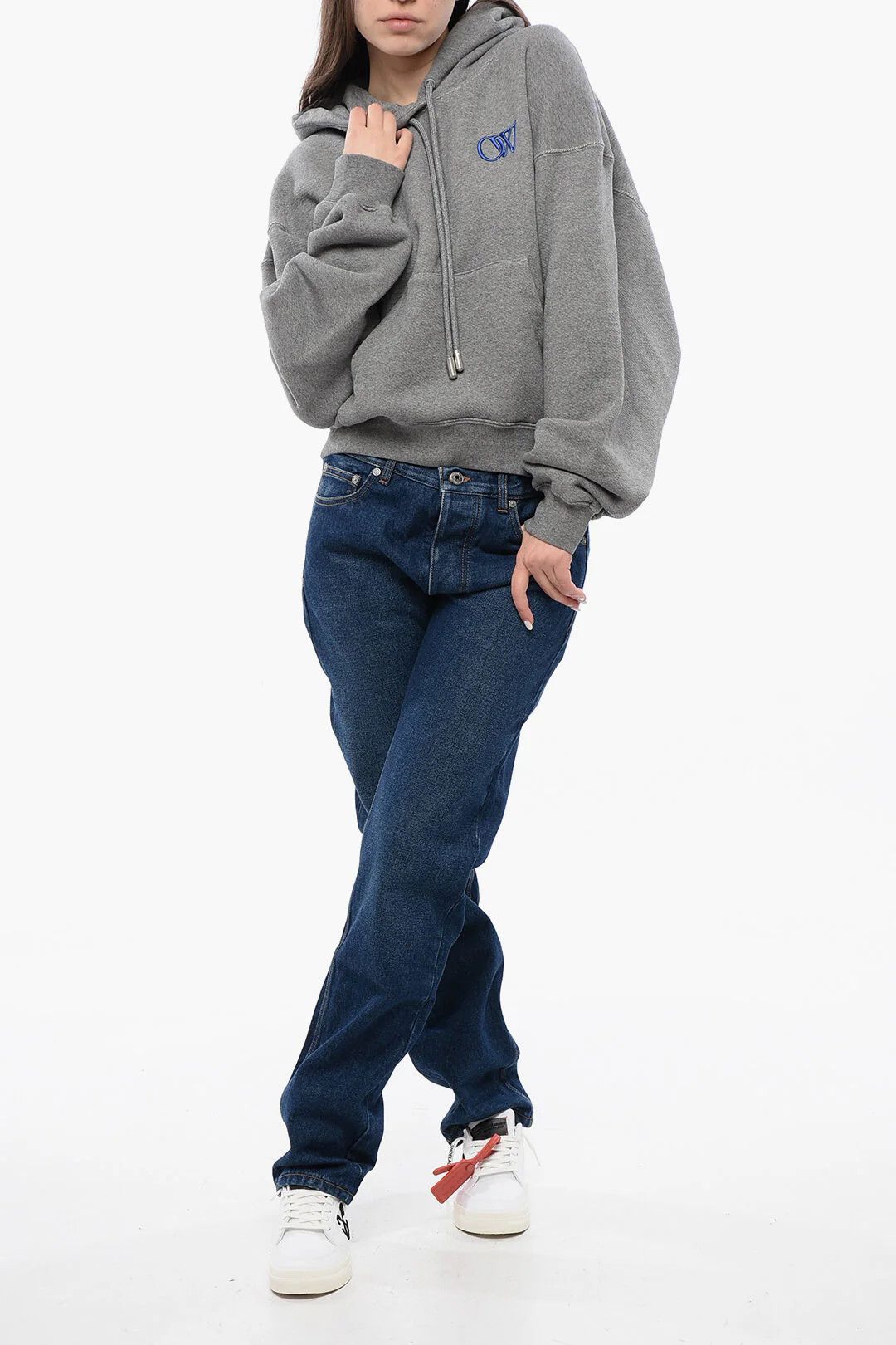 Off-White og1mm0426 Cotton Hoodie in Grey Size XXS / US 00 / IT 34 - 4 Thumbnail