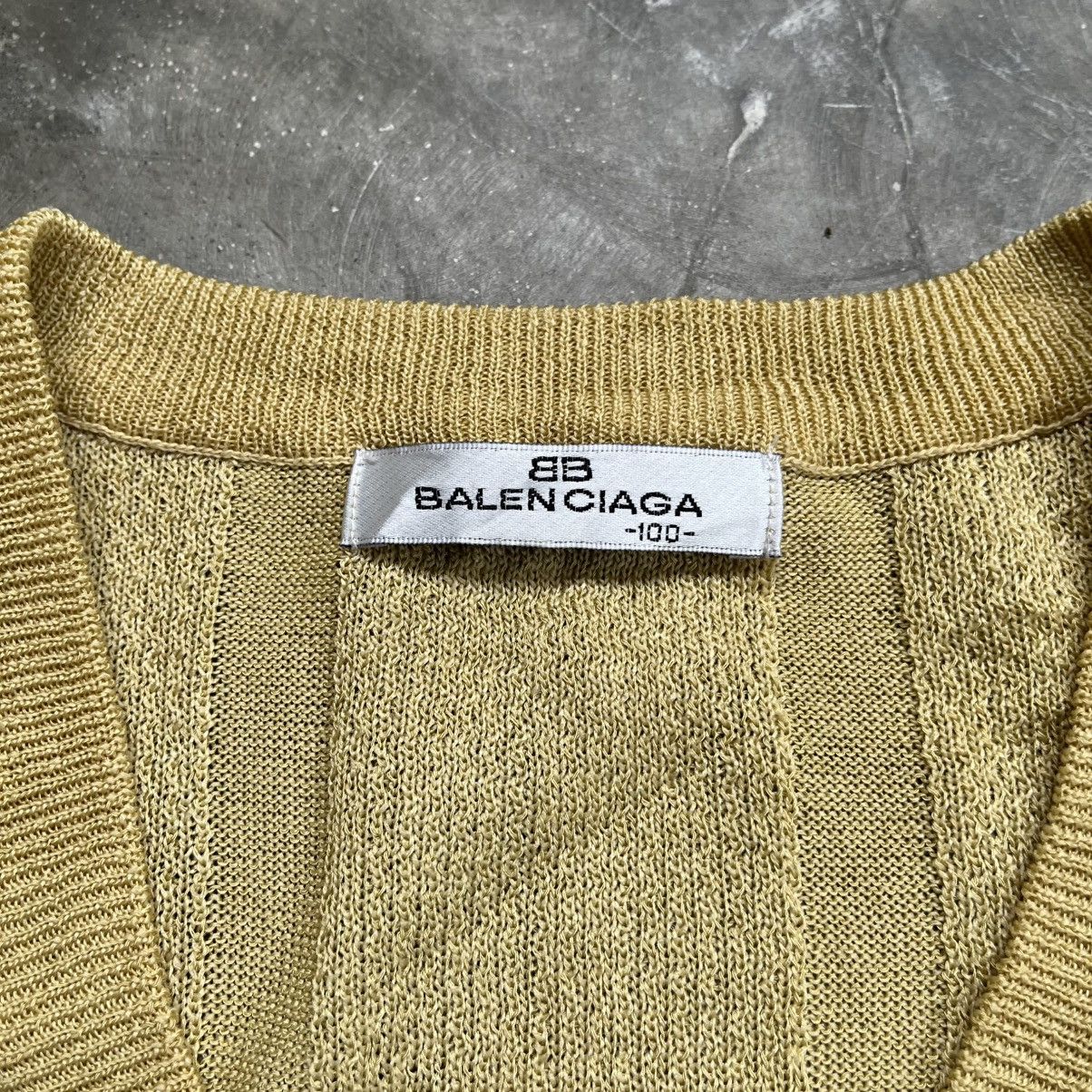 Balenciaga Vintage 90s Balenciaga Big Logo Knit Vest Size US M / EU 48-50 / 2 - 7 Thumbnail