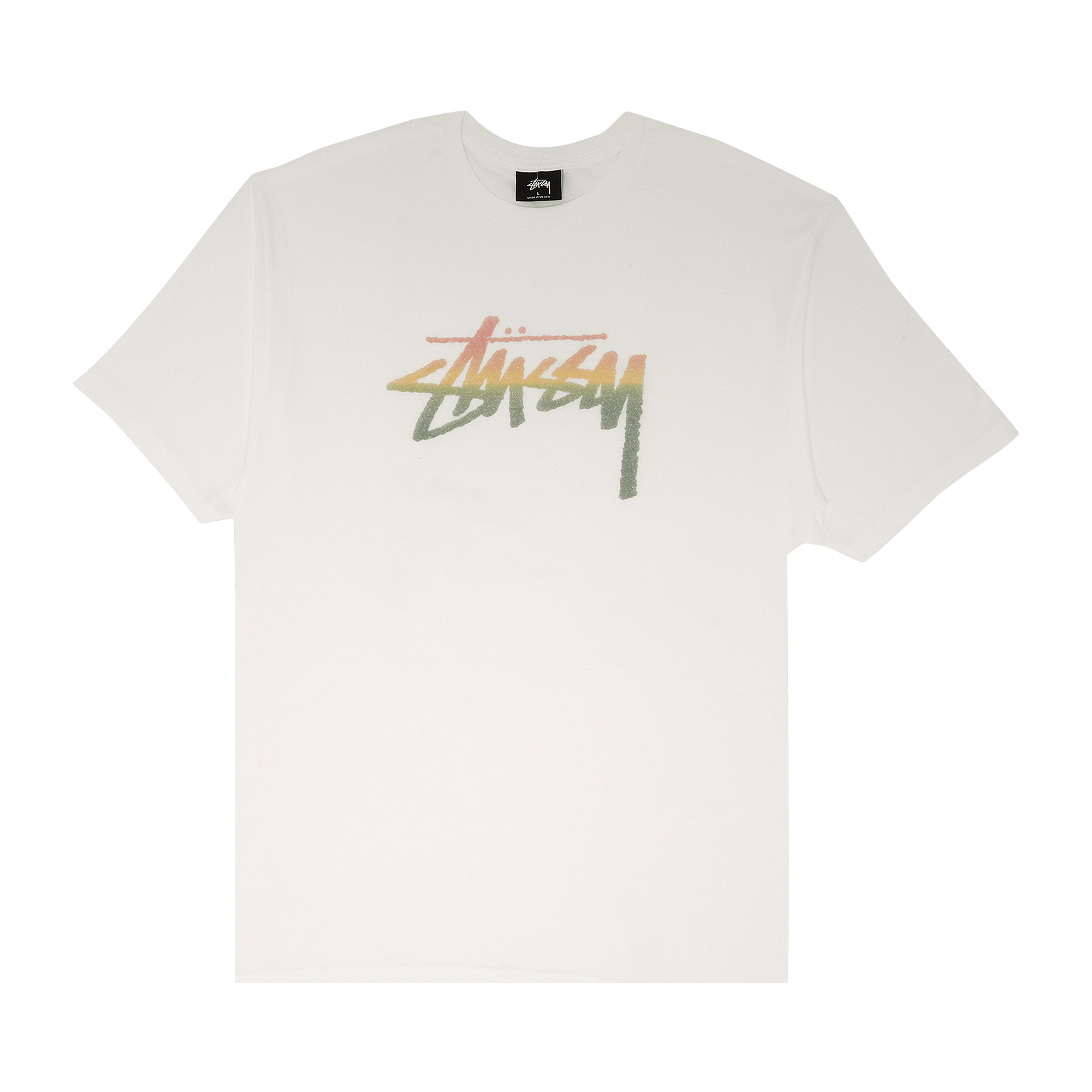 image of Stussy Stock Fade Tee White, Men's (Size Small)