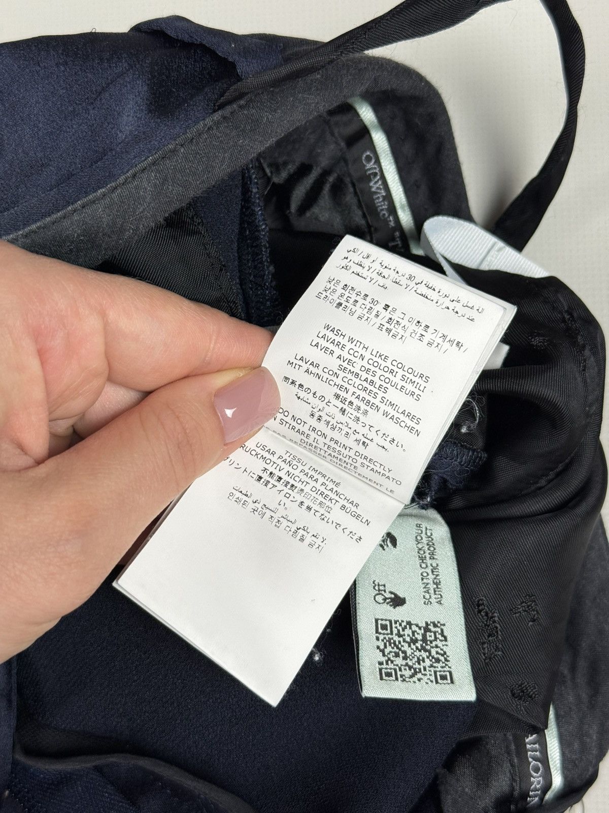 Off-White Off White Men’s Satin Dress Pants “Staff” Logo Trousers Size US 32 / EU 48 - 19 Thumbnail