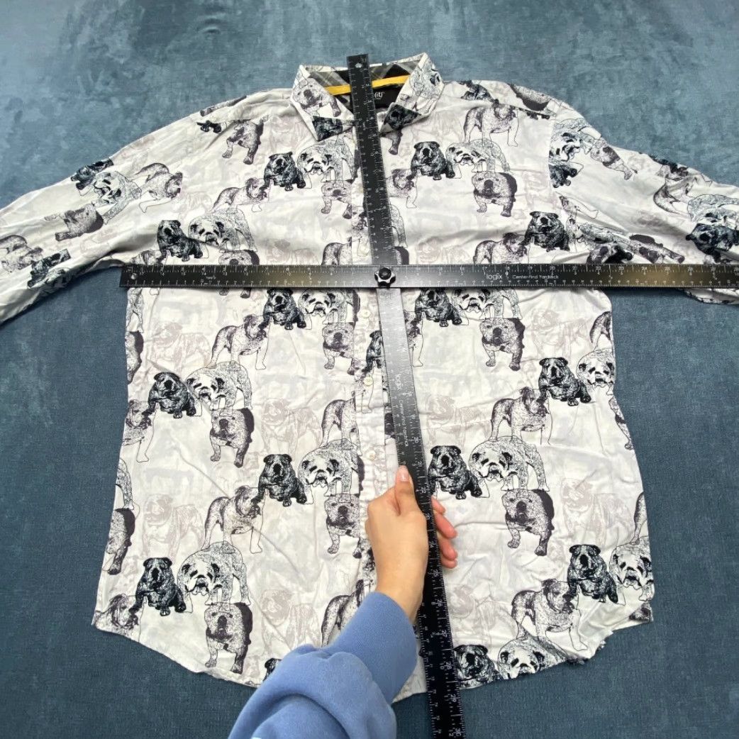 Gloverall Nick(it) Shirt Mens L Multicolor Cotton Bulldog Print Outdoor Button Up Shirt Size US L / EU 52-54 / 3 - 4 Thumbnail