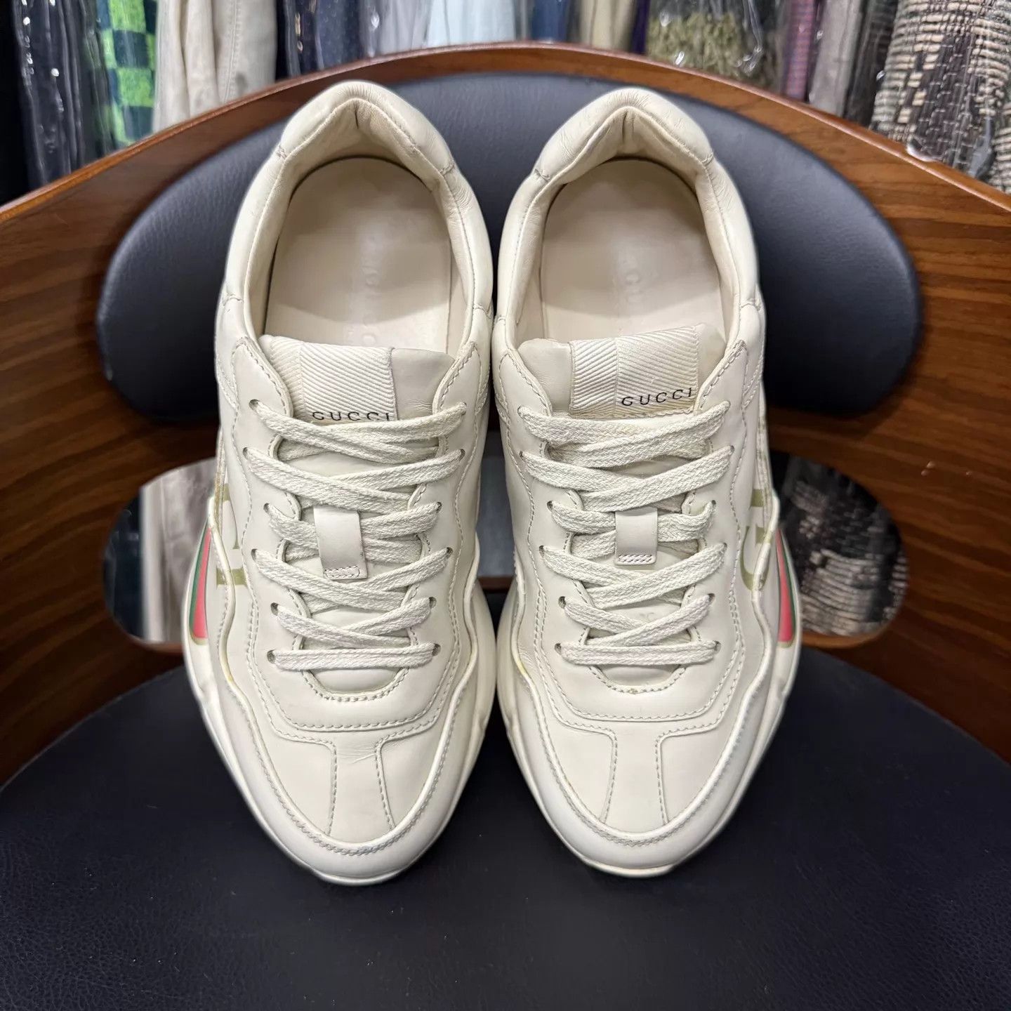 Gucci Gucci Classic Belted Ivory White Dad Sneaker 35.5 Size US 5 / IT 35 - 5 Thumbnail