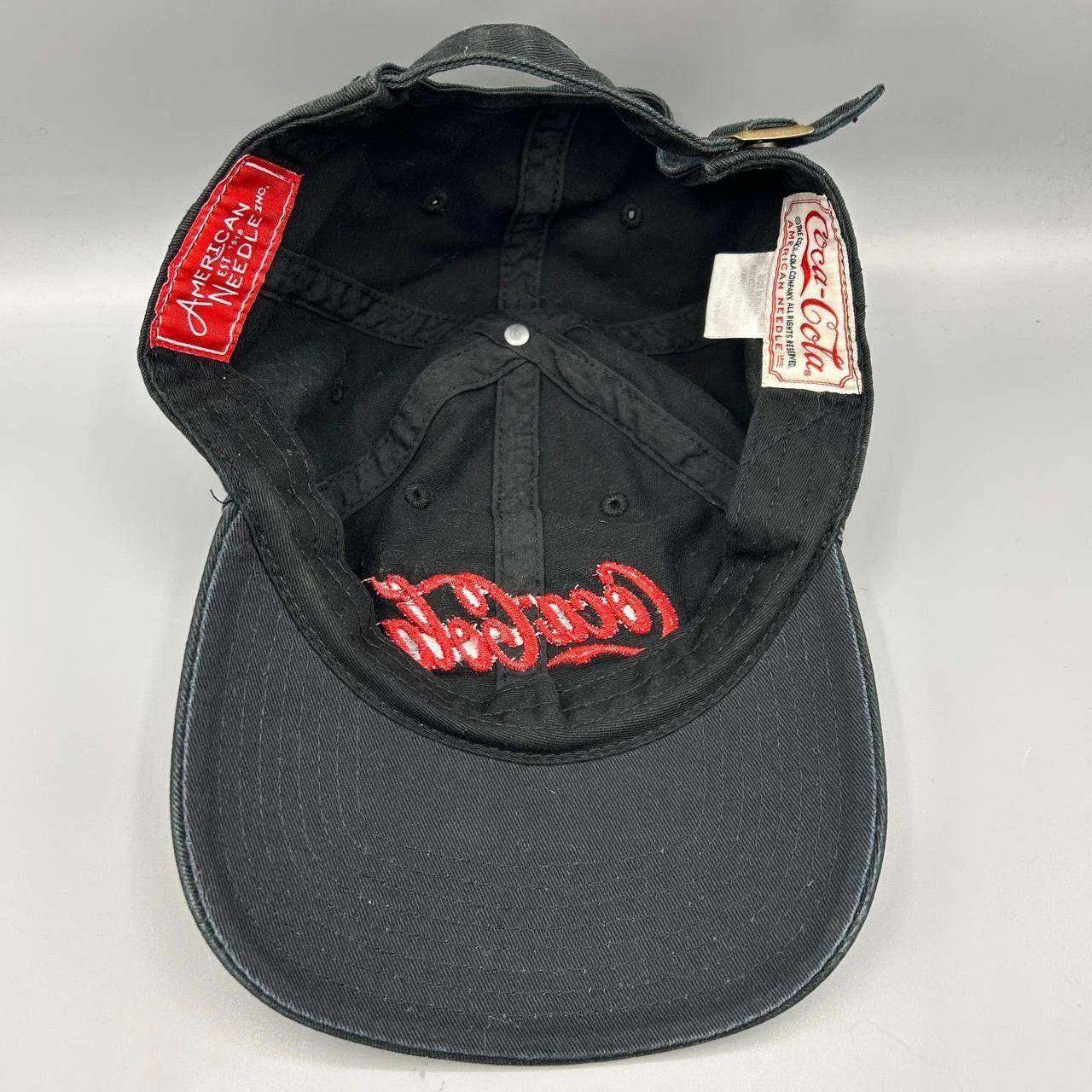 American Needle Coca Cola Hat Men Black Embroidered Strap Back Cap Cotton Size ONE SIZE - 2 Thumbnail
