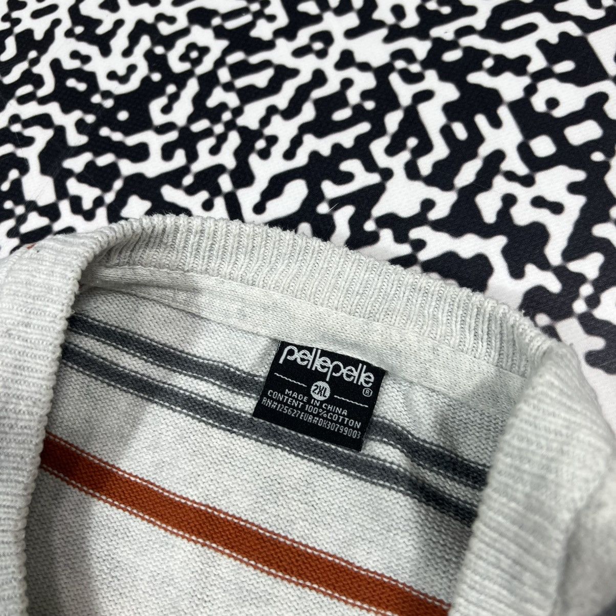 Pelle Pelle Vintage Y2K Pelle Pelle Striped Boxy Sweater Rap 90s Style Size US XXL / EU 58 / 5 - 13 Thumbnail