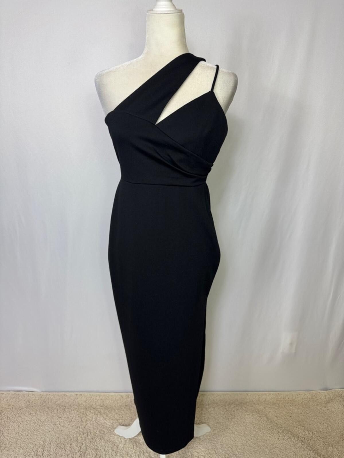 Other Petal & Pup Jolie Asymmetric Sheath Midi Dress Size 8 Black Size M / US 6-8 / IT 42-44 - 5 Thumbnail