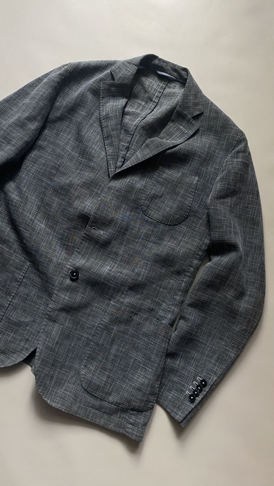 Boggi Boggi Milano Linen Summer Blazer Brunello Cucinelli style Size 54R - 2 Thumbnail