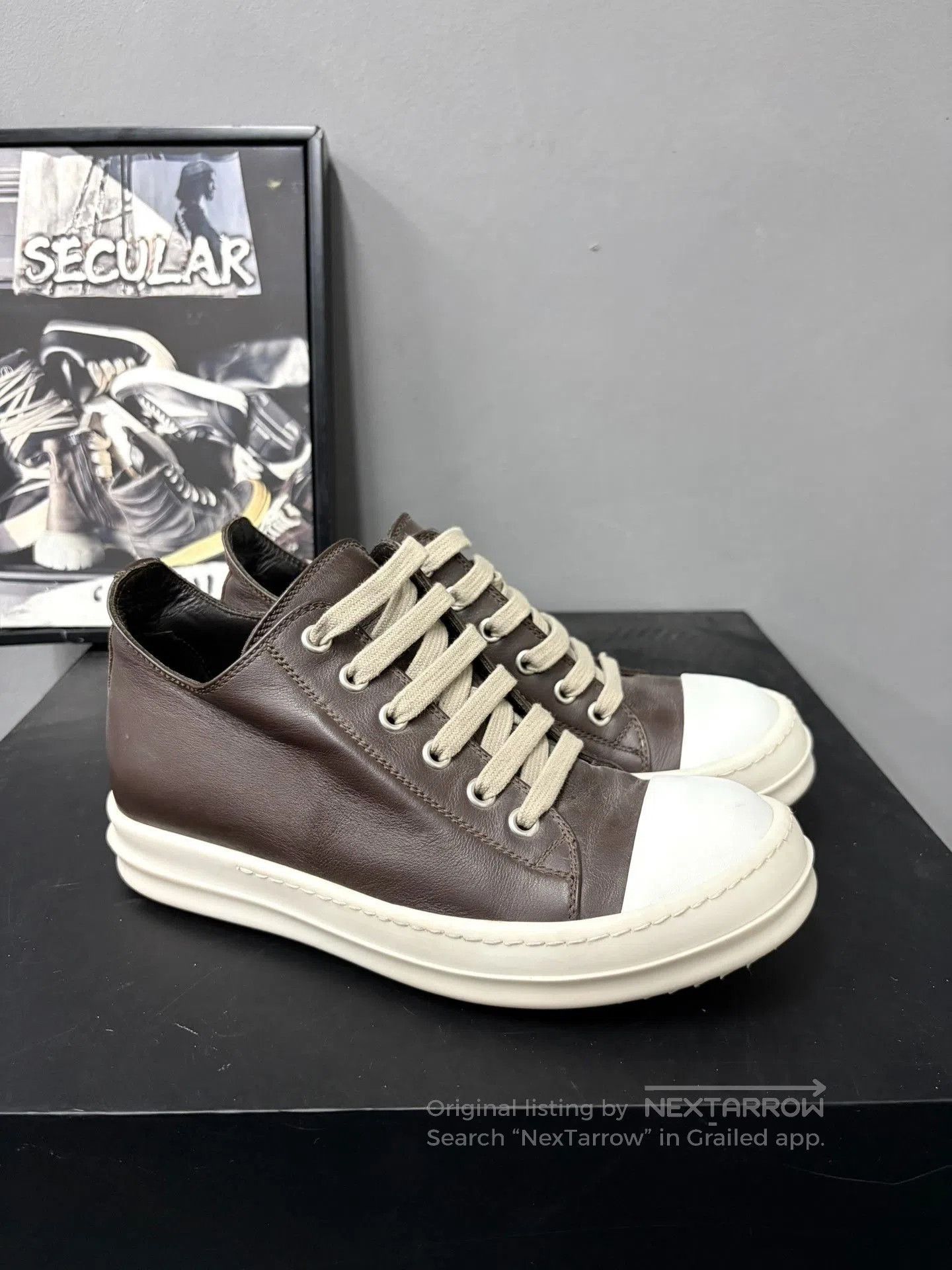 Rick Owens Rick Owens Leather Low. Size US 4 / IT 34 - 3 Thumbnail
