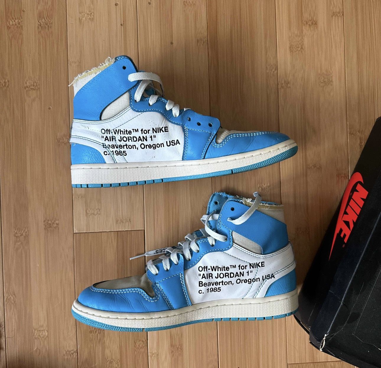 Jordan Brand × Off-White Off White x Jordan 1 UNC Size 9 Size US 9 / EU 42 - 2 Thumbnail