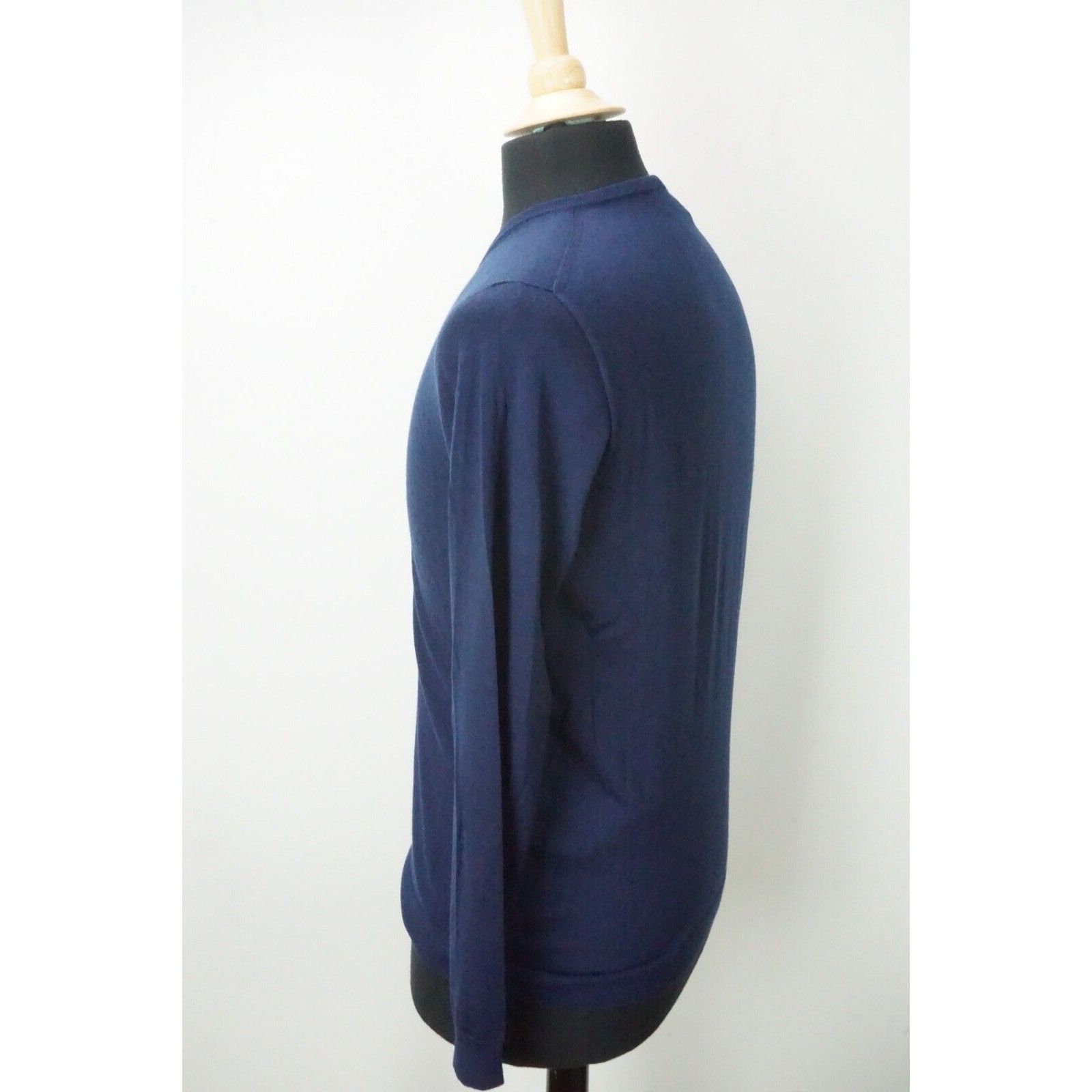 Giorgio Armani Giorgio Armani Black Label Blue 100% Pure Cashmere Woven Swe Size US M / EU 48-50 / 2 - 2 Thumbnail