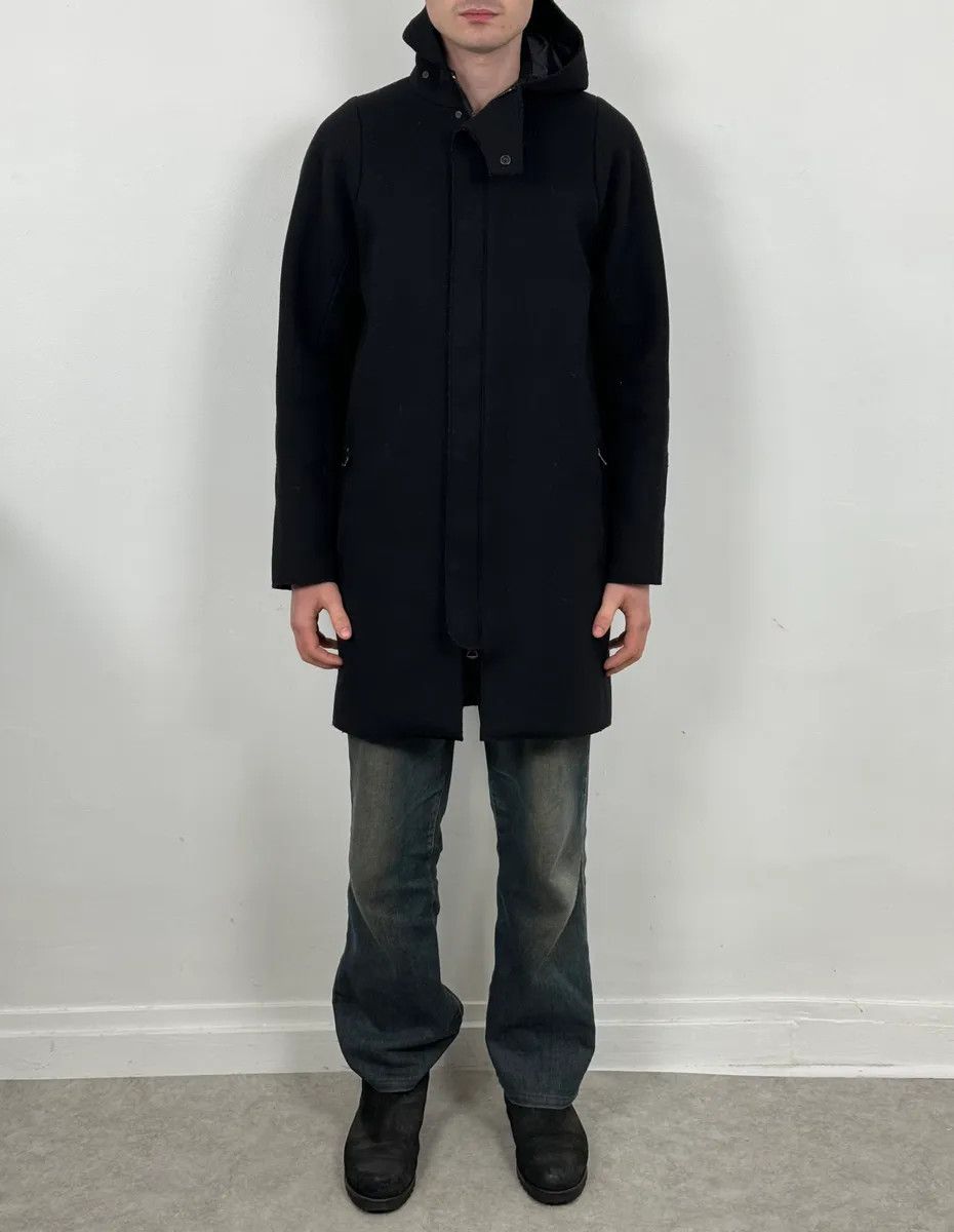 Acne Studios Acne Studios Black Spy Hooded Wool Trench Coat Size US M / EU 48-50 / 2 - 3 Thumbnail