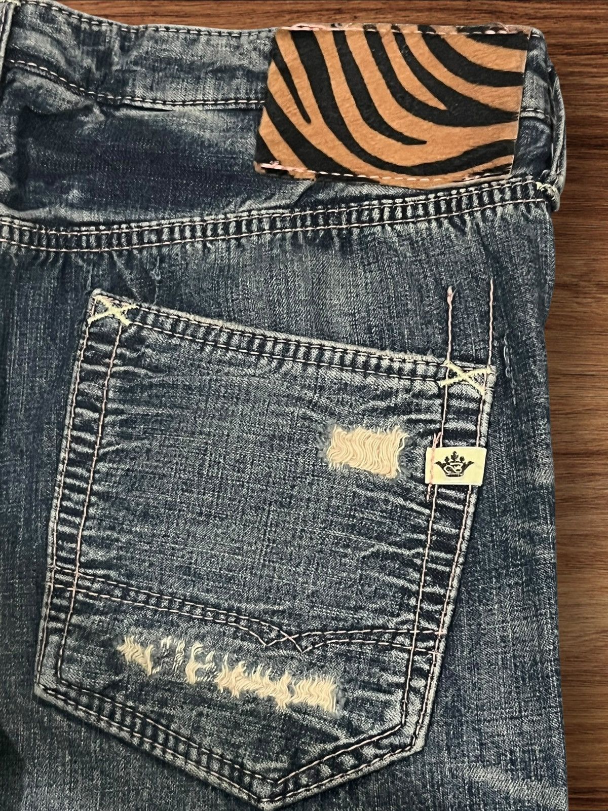 Japanese Brand ⚡️Insane⚡️Japanese Brand Brappers Union Made Distressed Jeans Size US 28 / EU 44 - 7 Thumbnail
