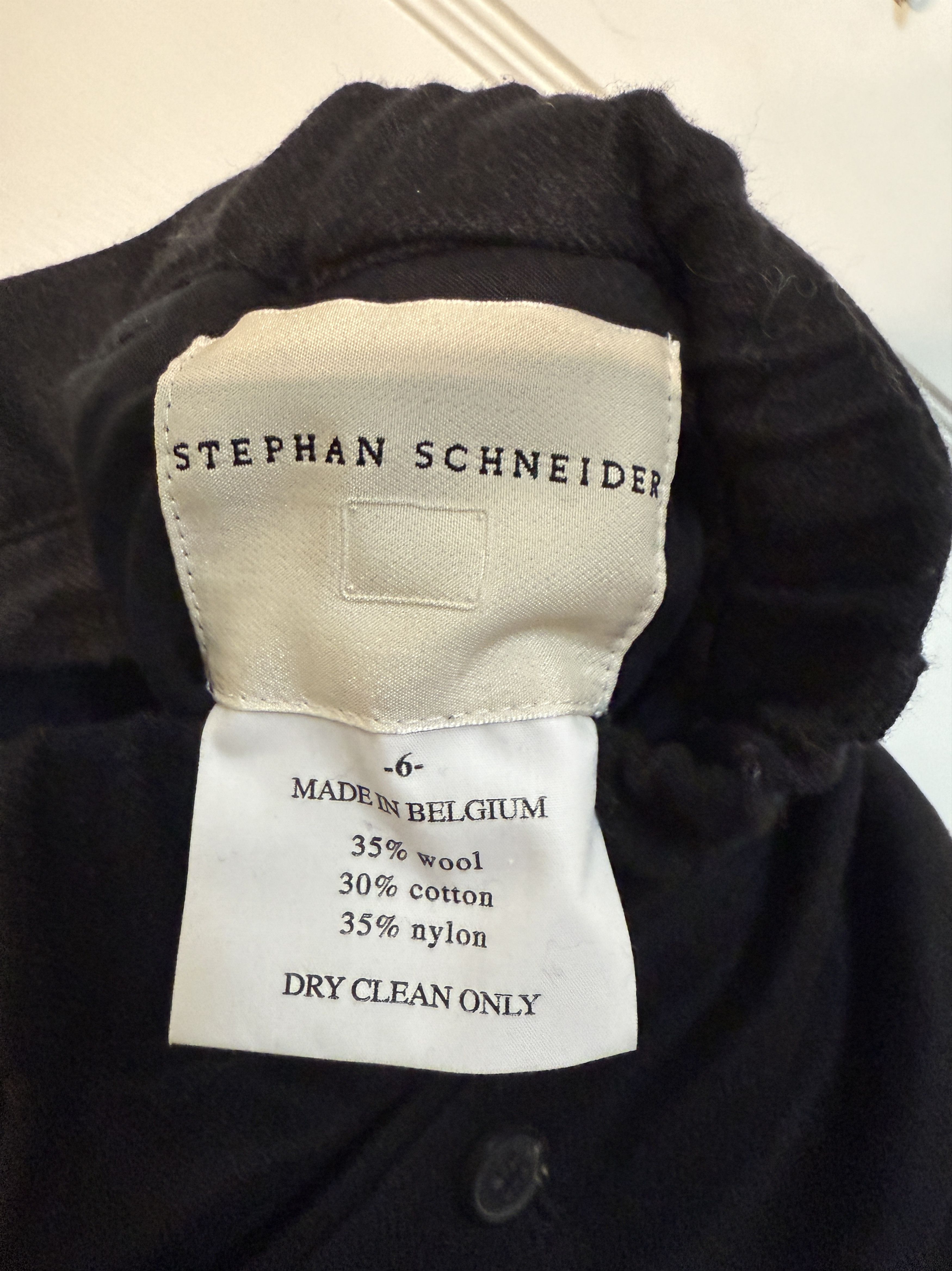 Stephan Schneider Black Wool-Cotton-Nylon Trousers Size US 34 / EU 50 - 2 Thumbnail