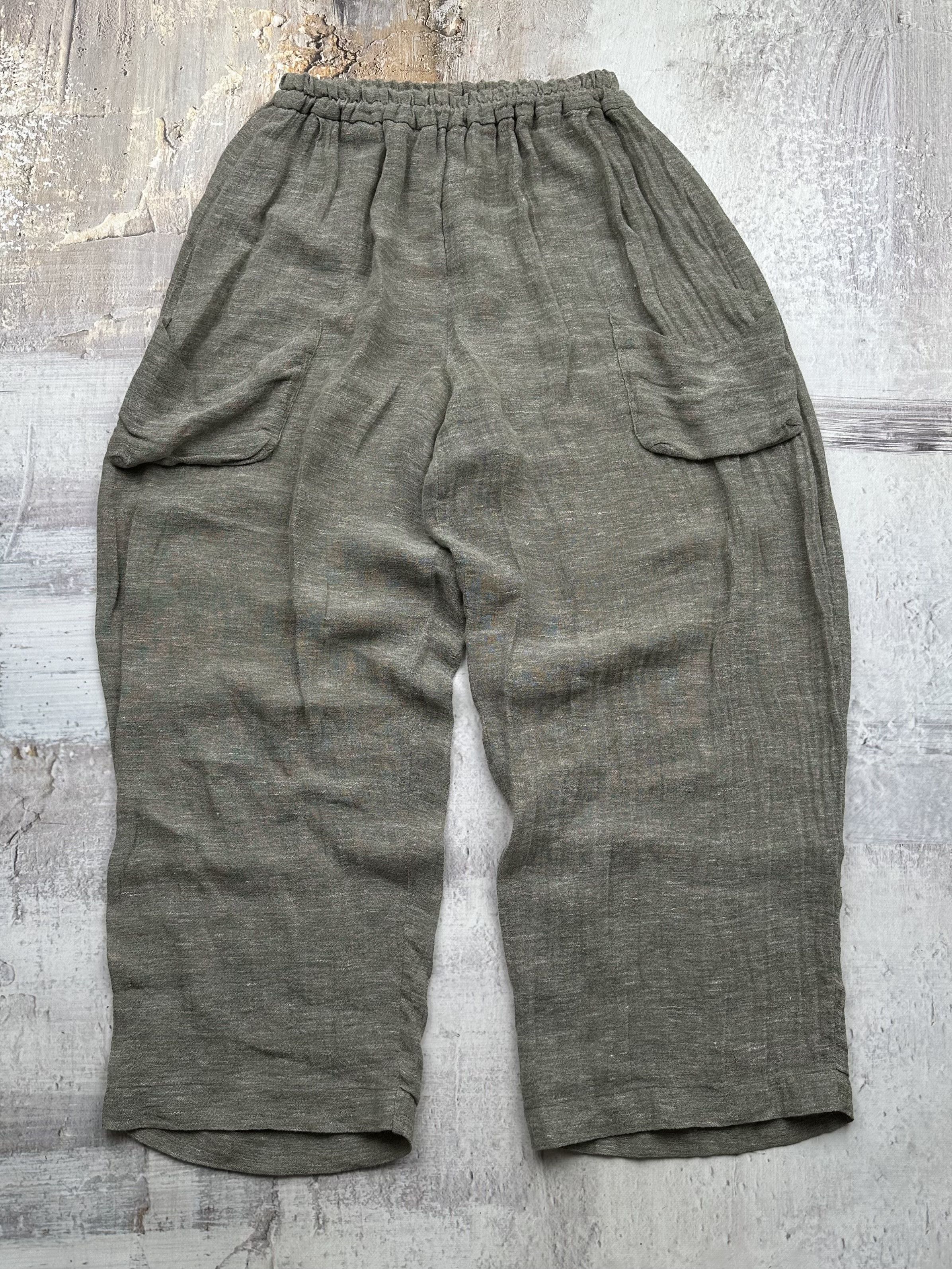 Japanese Brand × Vintage × Yohji Yamamoto Vintage Parachute Linen Pants Size US 30 / EU 46 - 1 Thumbnail
