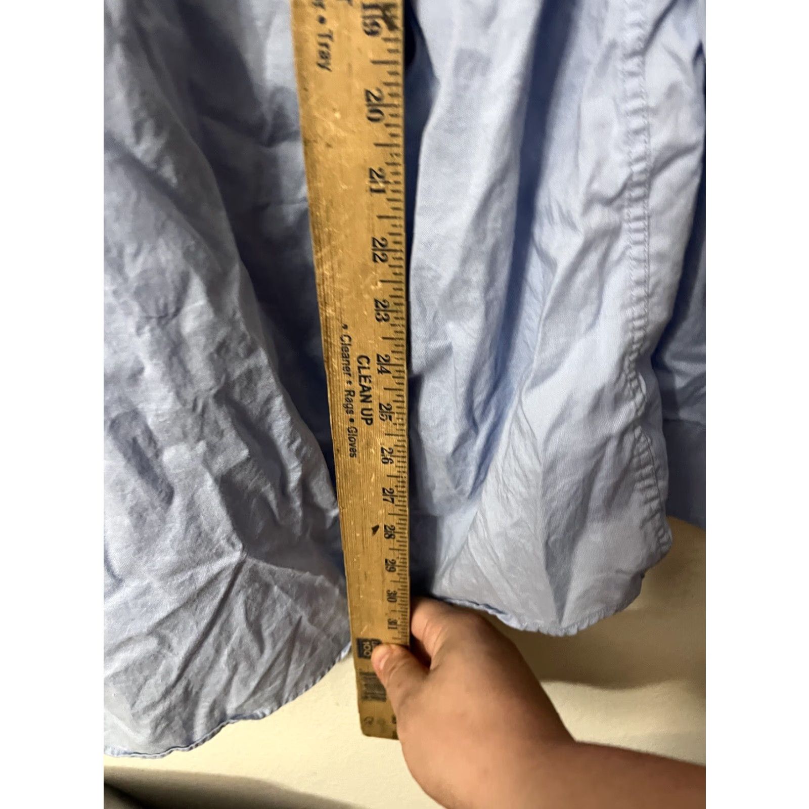 Vintage Calvin Klein Jeans Button-Up Shirt Men 16.5 Blue Solid Cotton Blend Long Sleeve Casual Business Comfort Classic Size US XL / EU 56 / 4 - 4 Thumbnail