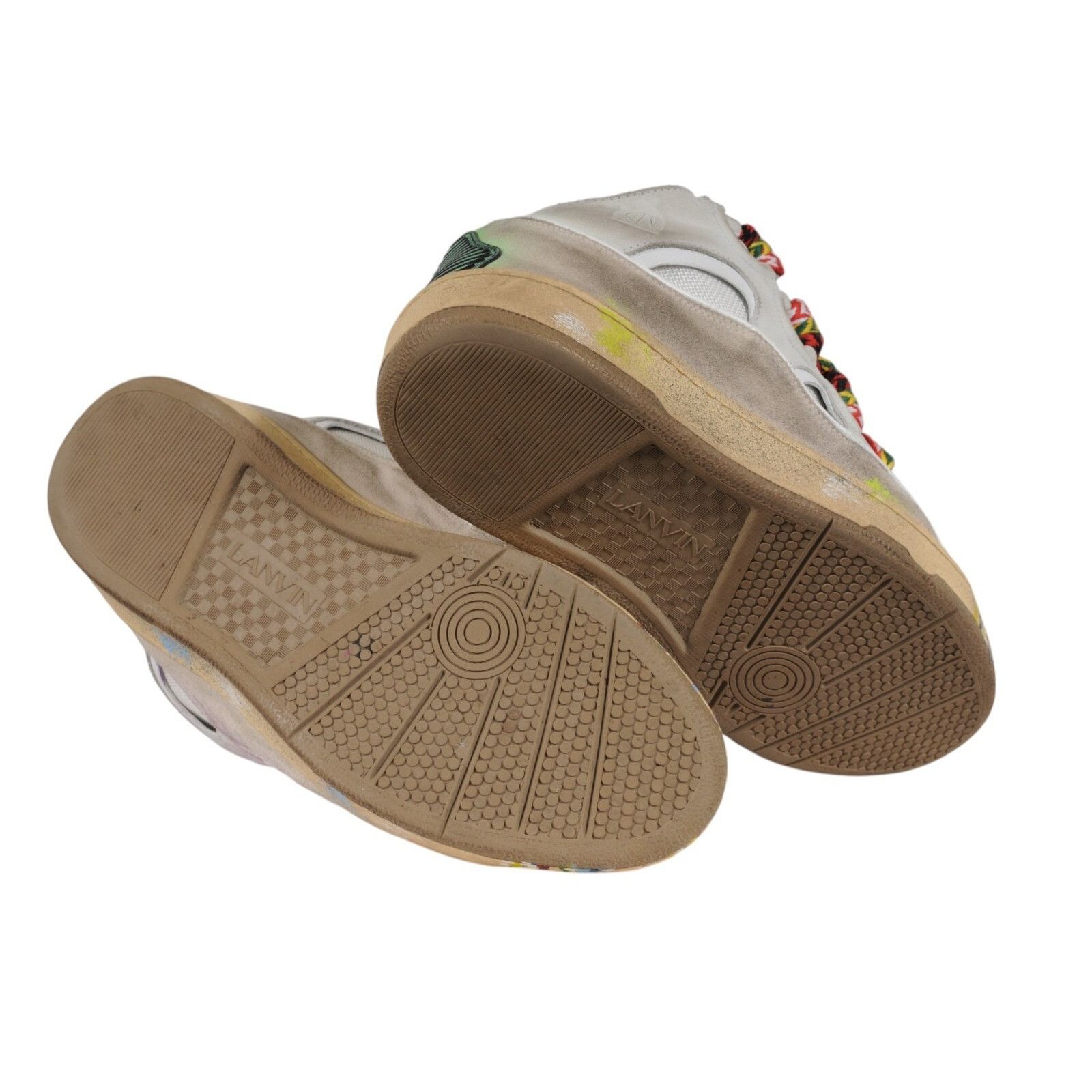 Gallery Dept. × Lanvin Curb Skate Sneakers White Paint Sneakers - 02541 Size US 10 / EU 43 - 11 Thumbnail