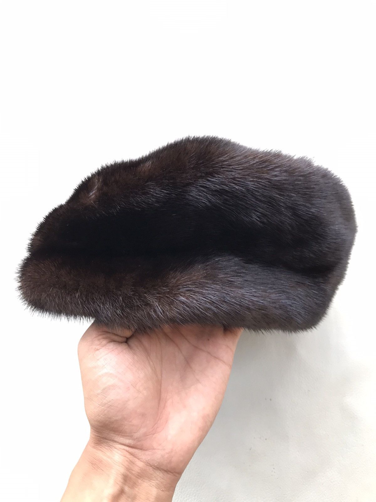 image of 14Th Addiction x Kmrii Vintage Mink Fur Hats in Black, Men's