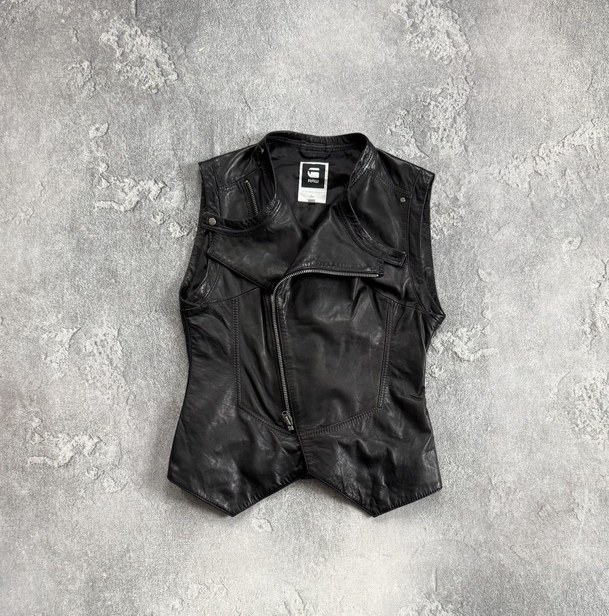G-Star G star raw M/size Aviator Pilot Gilet leather vest gothic Size M / US 6-8 / IT 42-44 - 1 Thumbnail