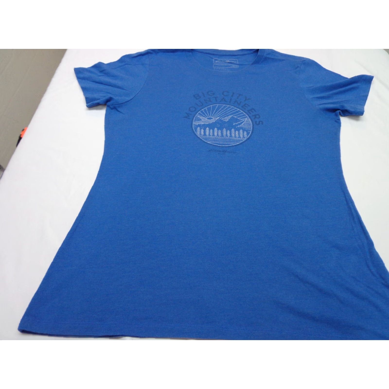 Eddie Bauer Eddie Bauer T-Shirt Graphic Big City Mountaineers Blue Women's XL Modern Mountain Theme Short Sleeve Scoop Neck Pullover Size XL / US 12-14 / IT 48-50 - 3 Thumbnail