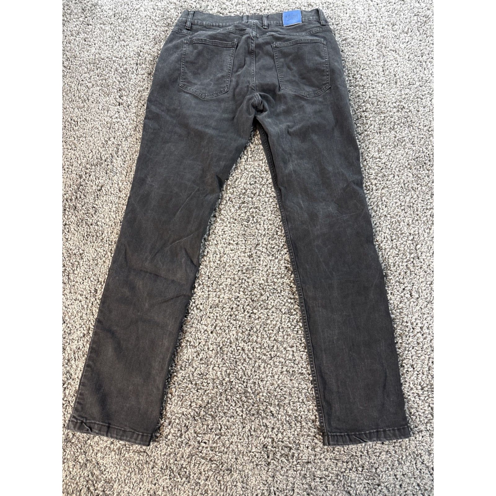 Denime Mugsy Jeans Mens 32x33 Black Dark Wash Denim Straight Stretch FLX3NSQ Jeans Regular 90s City College Mugsy Brand Mens Black Size US 32 / EU 48 - 6 Thumbnail