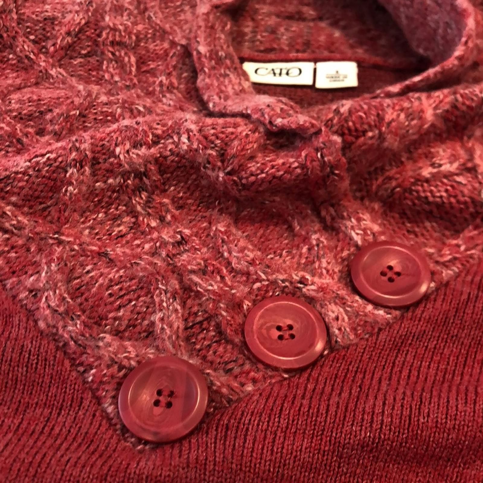 Cartoon Network Cato Rich Heather Red midi Sweater dress cable knit SZ S Size S / US 4 / IT 40 - 2 Thumbnail