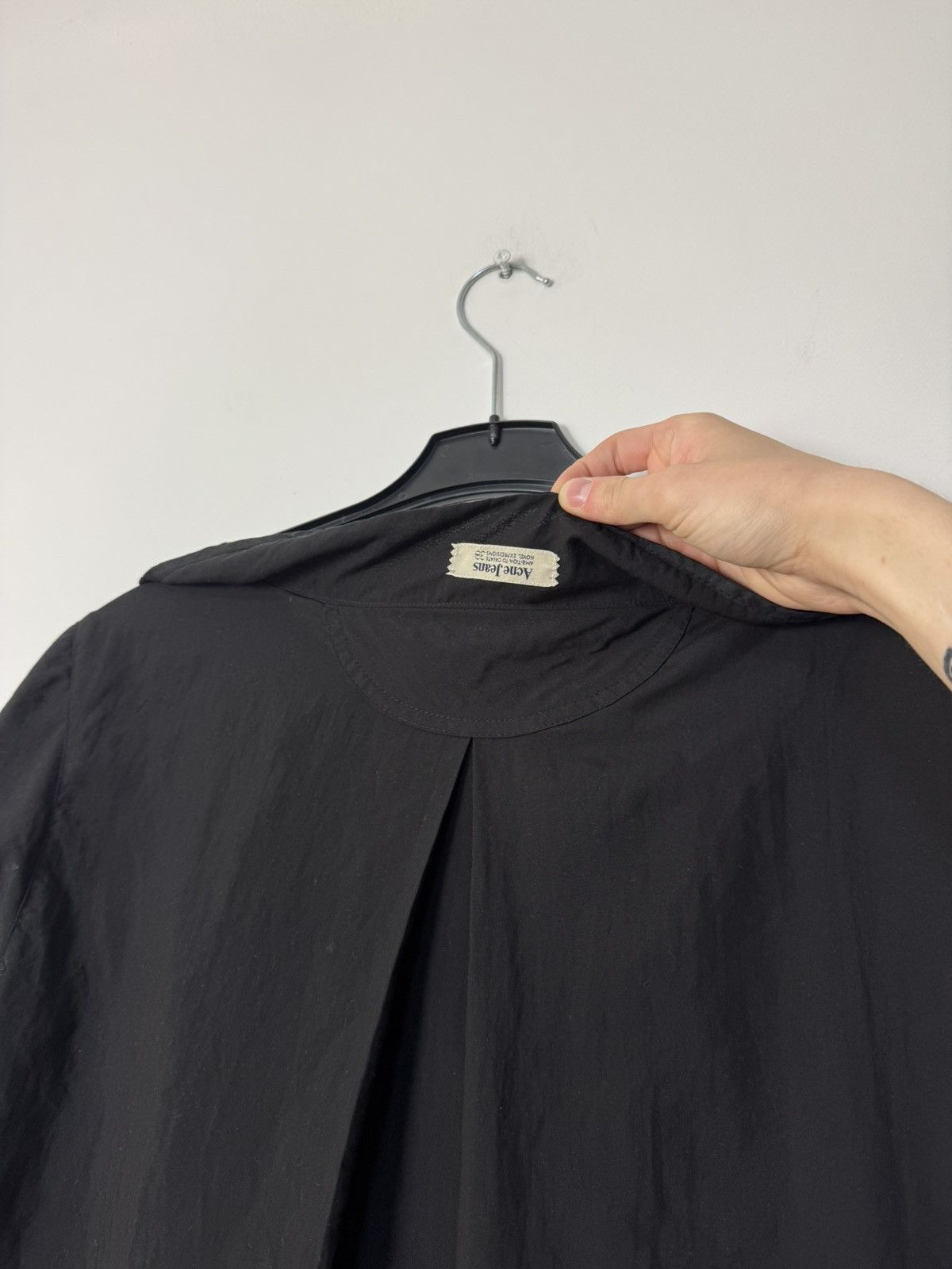 Acne Studios Vintage Acne Studios Black Avant Garde Frayed Collar Dress Size S / US 4 / IT 40 - 8 Thumbnail