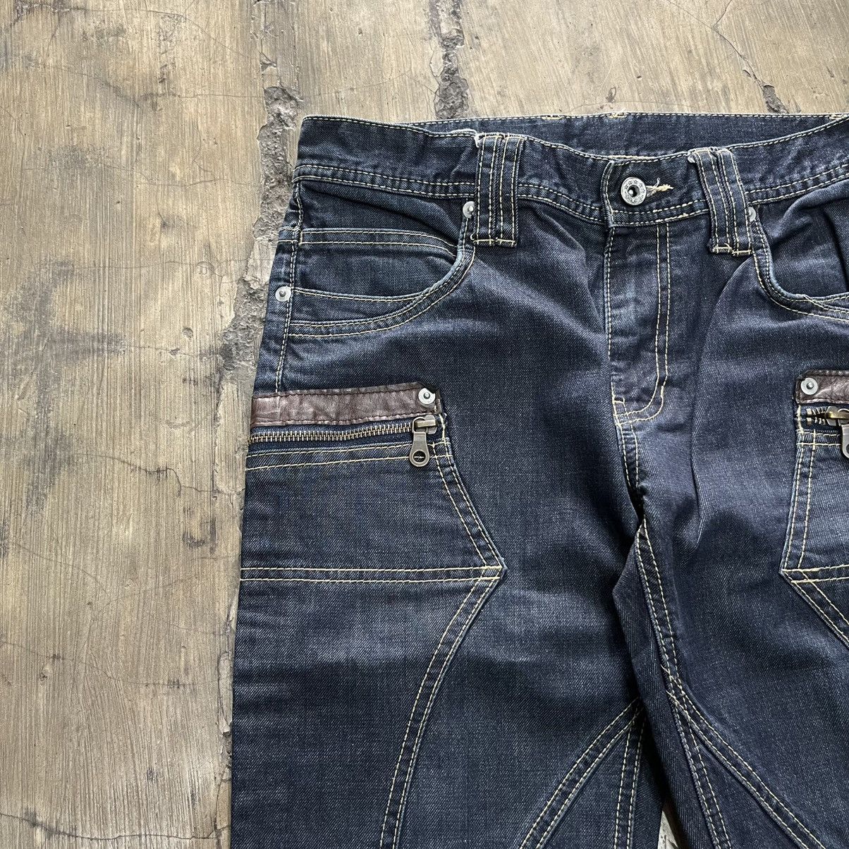If Six Was Nine FLARED🔥Michel Klien Paris Utility Design Y2K Jeans/ifsixwa9 Size US 29 - 4 Thumbnail