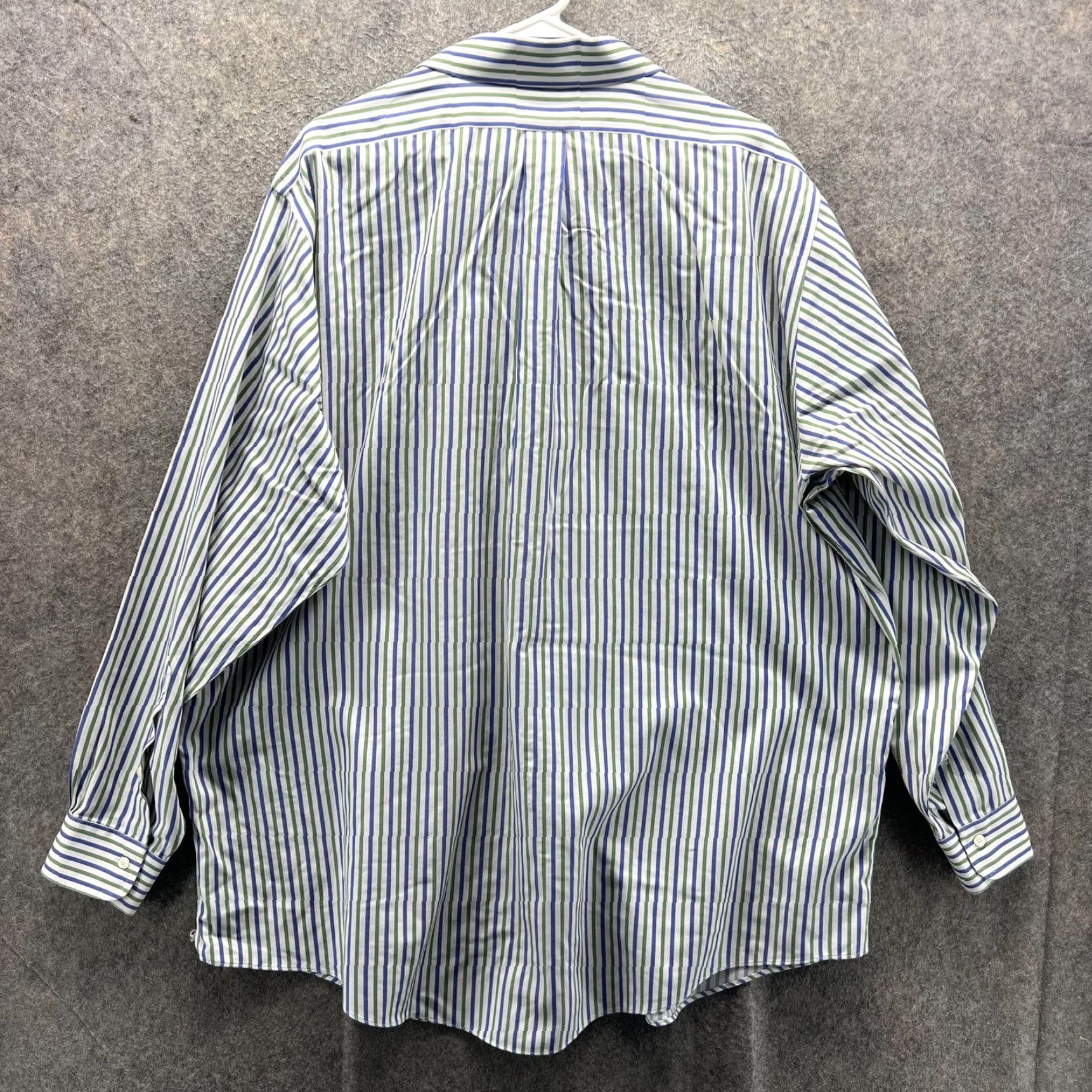 Brooks Brothers Brooks Brothers Dress Shirt Mens 17.5 4/5 Blue Stripe Non Iron Classic Fit Shirt Mens Neck 17.5 Size 48R - 6 Thumbnail