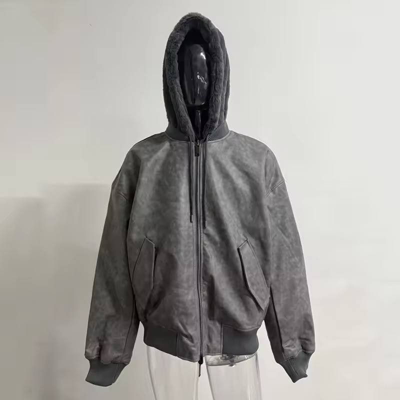 Japanese Brand × Vintage double-sided faux leather jacket with zippered hood Size US XL / EU 56 / 4 - 2 Thumbnail