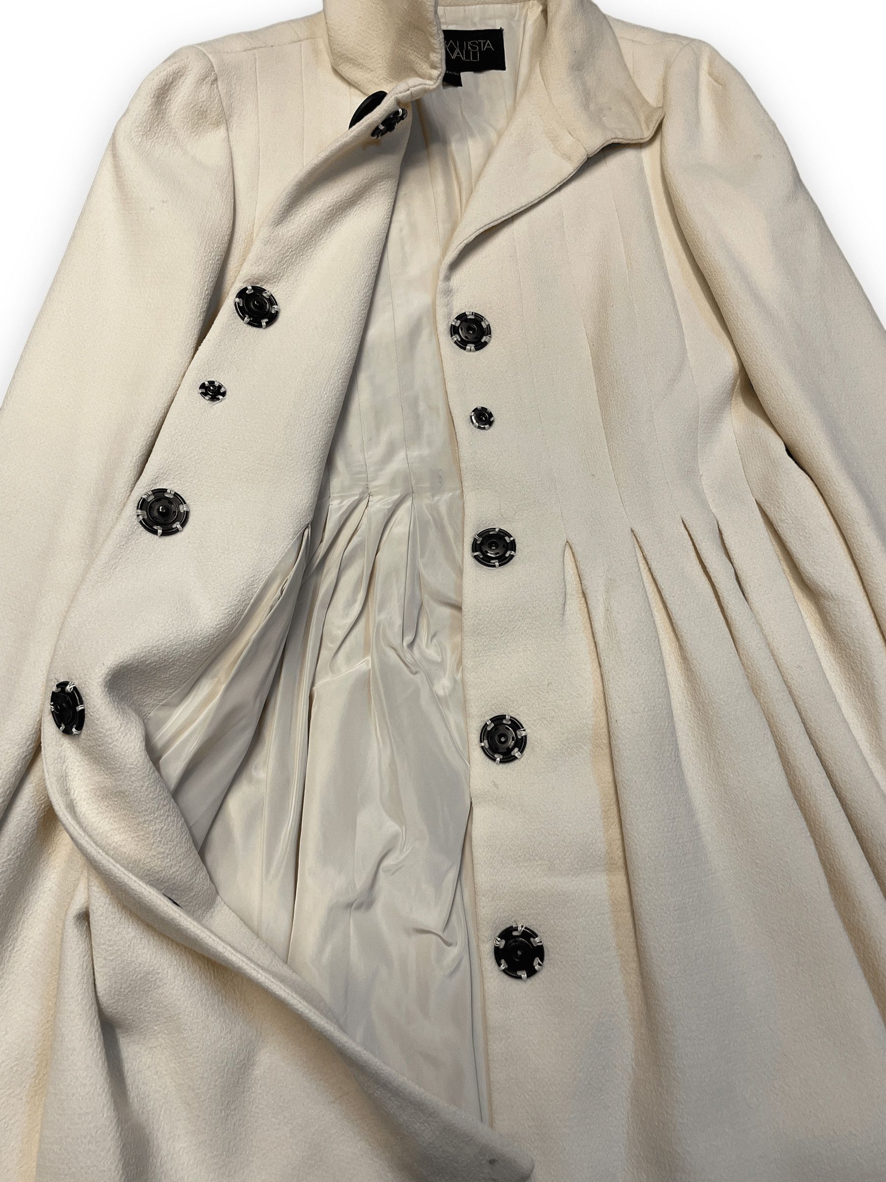 Giambattista Valli Giambattista Valli Vintage Fitted Cream Wool Dress Coat Made In Italy Size M Size M / US 6-8 / IT 42-44 - 7 Thumbnail