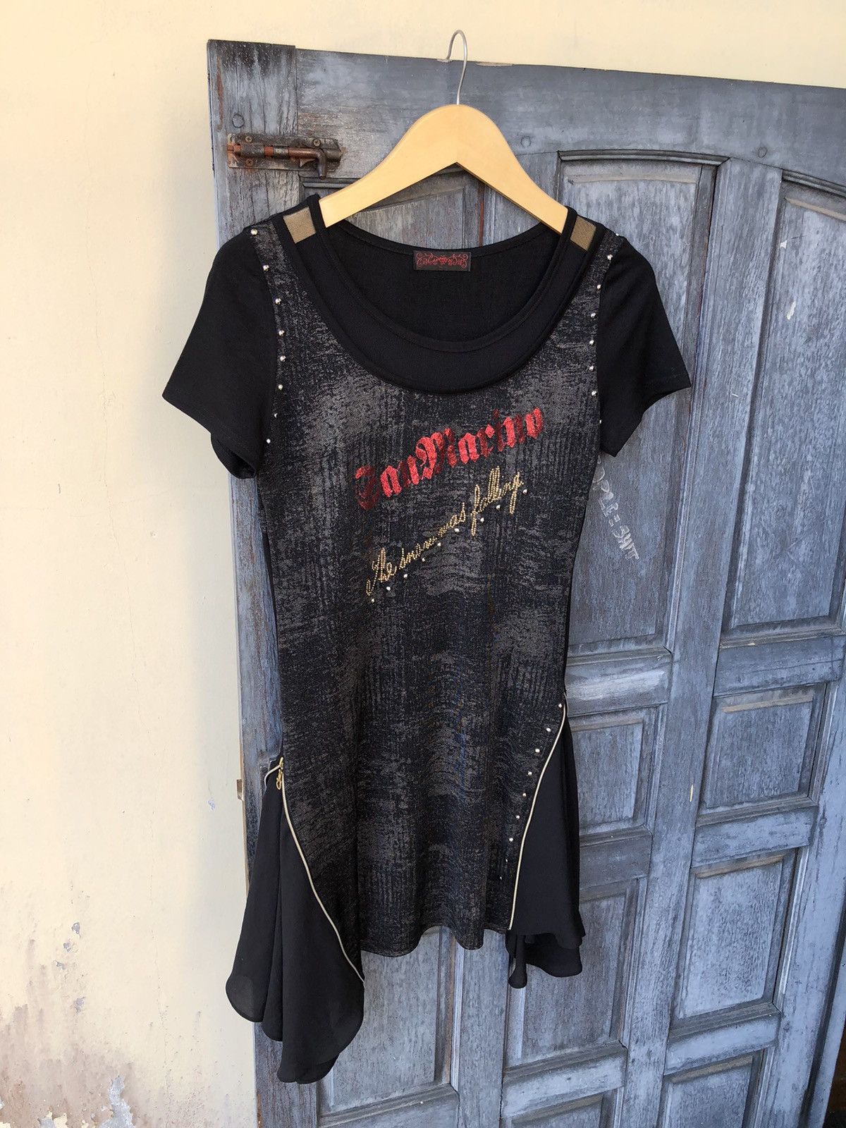 Vintage San Marino Japanese Double Layer Studded Gothic Dark Style Size L / US 10 / IT 46 - 12 Thumbnail