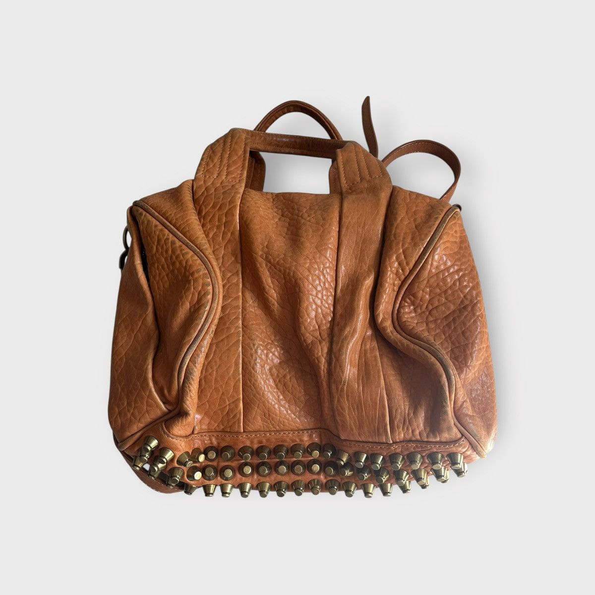 Alexander Wang Alexander Wang Rocco Bag – Brown Leather / Gold Studs Size ONE SIZE - 3 Thumbnail