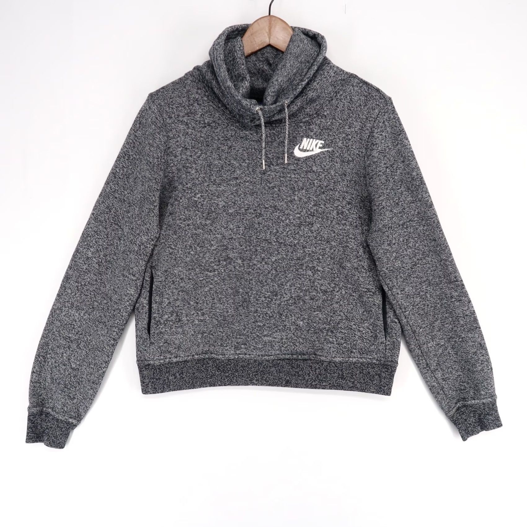 Nike Nike Sweatshirt Womens M Gray Fleece Cowl Neck Pullover Size M / US 6-8 / IT 42-44 - 2 Thumbnail