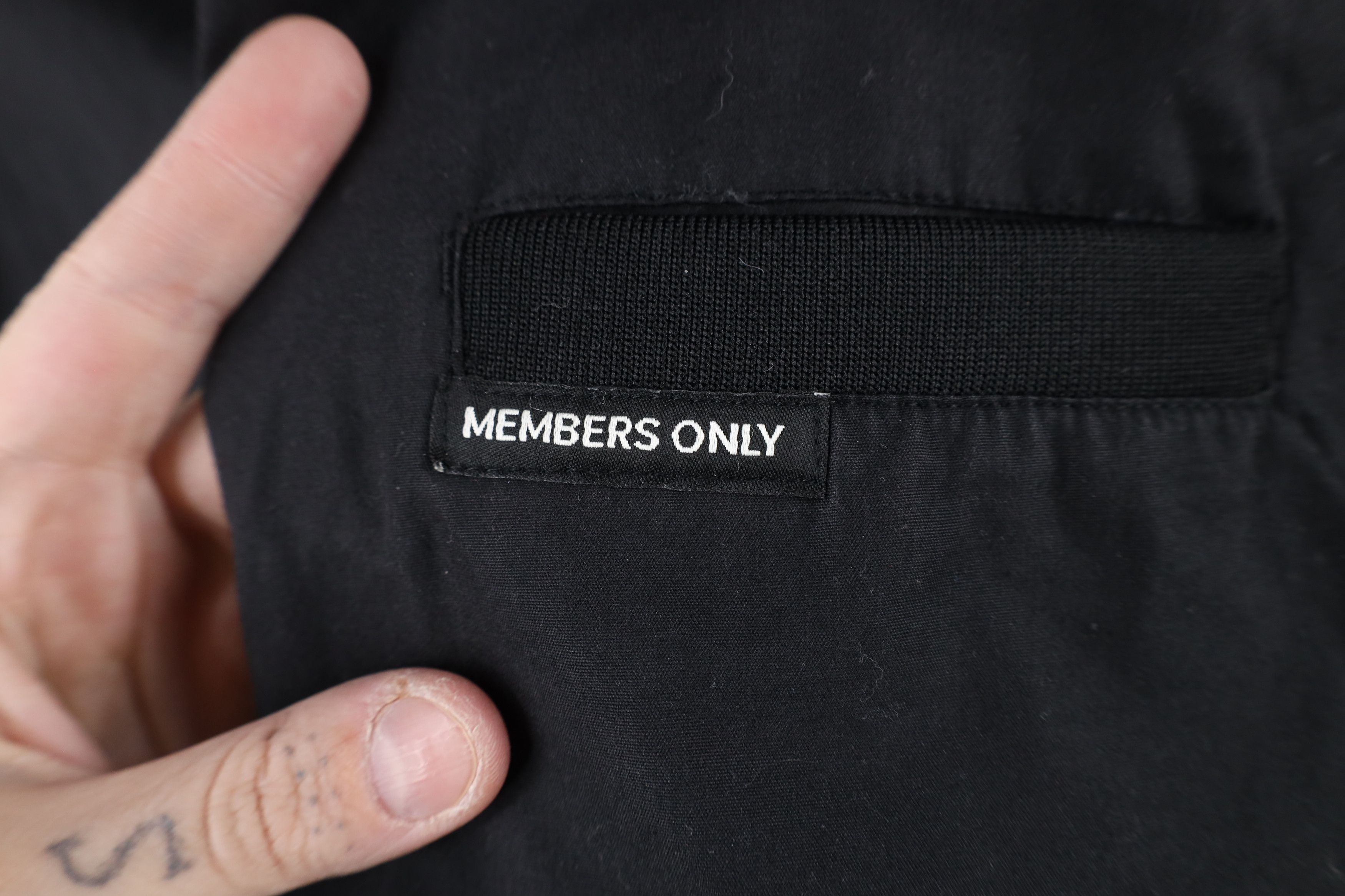 Members Only × Vintage Vintage 90s Members Only Cafe Racer Bomber Jacket Black Size US L / EU 52-54 / 3 - 4 Thumbnail